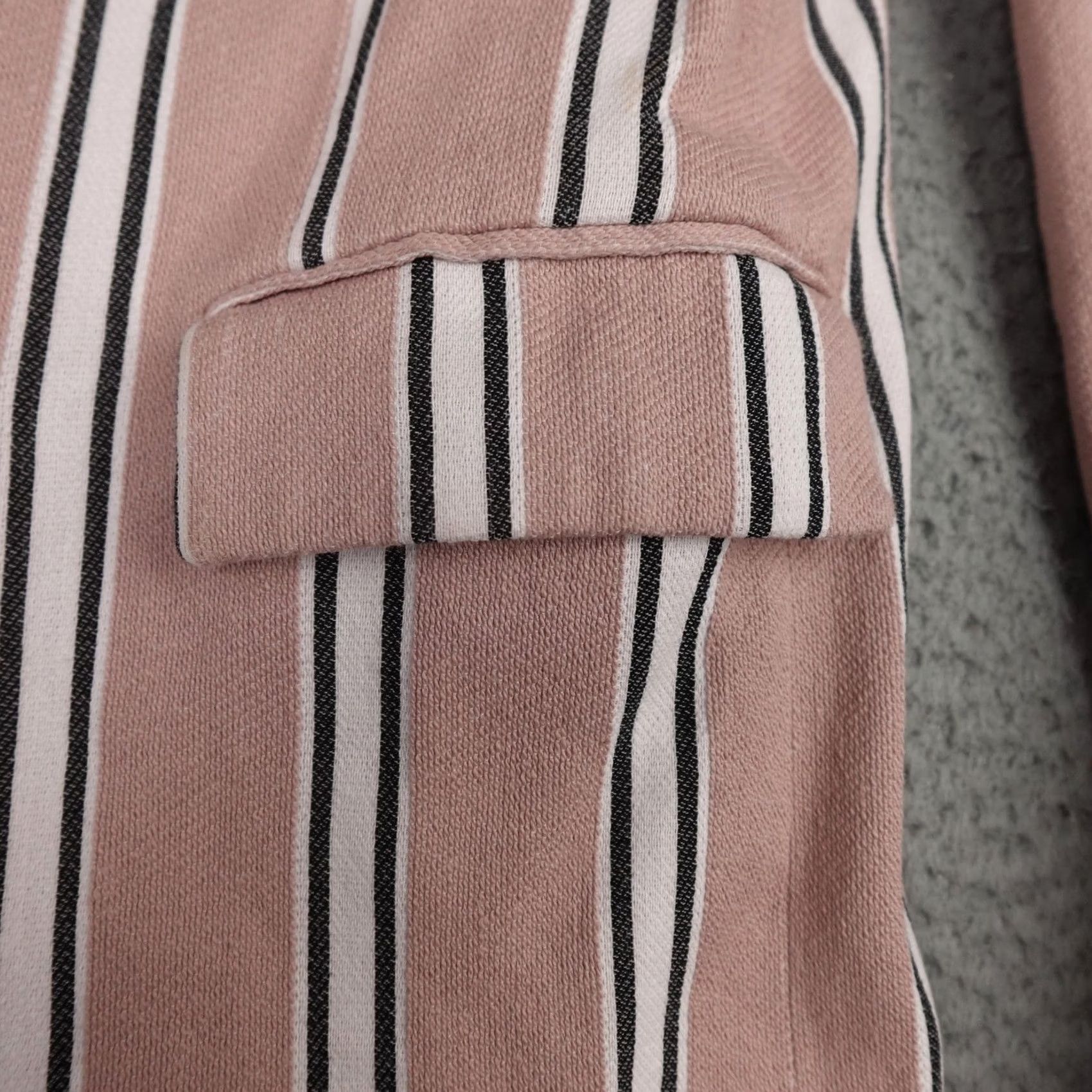 Free People Free People Blazer Womens L Pink Striped Oversized Preppy Jacket Blazer Long Sleeve Notch Lapel Vintage? Size L / US 10 / IT 46 - 5 Thumbnail