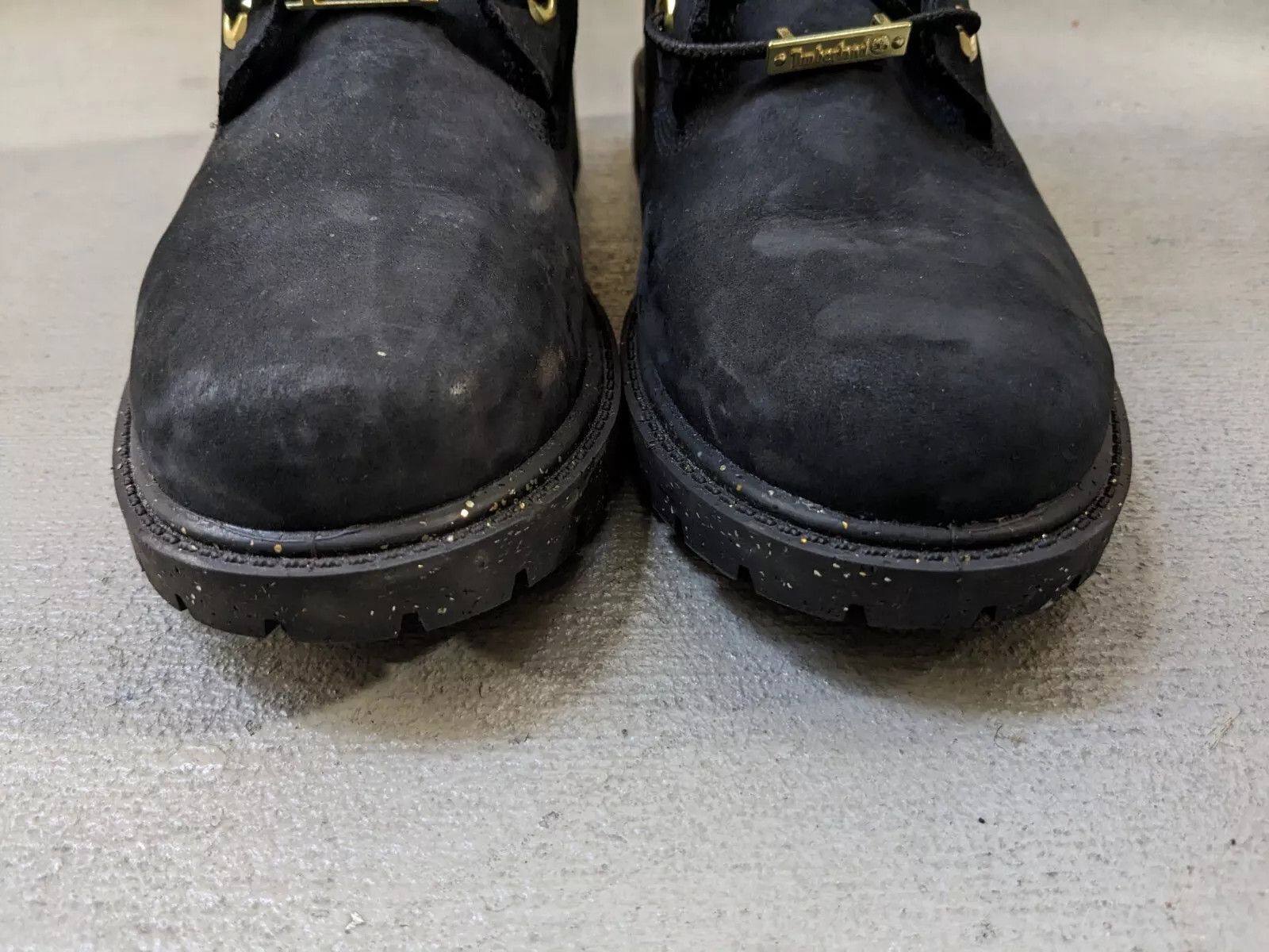 Timberland Women's Timberland Boots Black Suede Gold 8 Leather Rubber Size US 8 / IT 38 - 4 Thumbnail