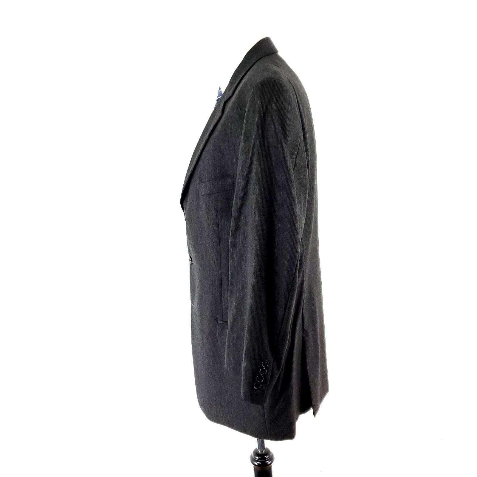 Joseph Abboud Joseph Abboud Flannel Wool 3 Button Sport Coat 42R OR Slim F Size 42R - 4 Thumbnail