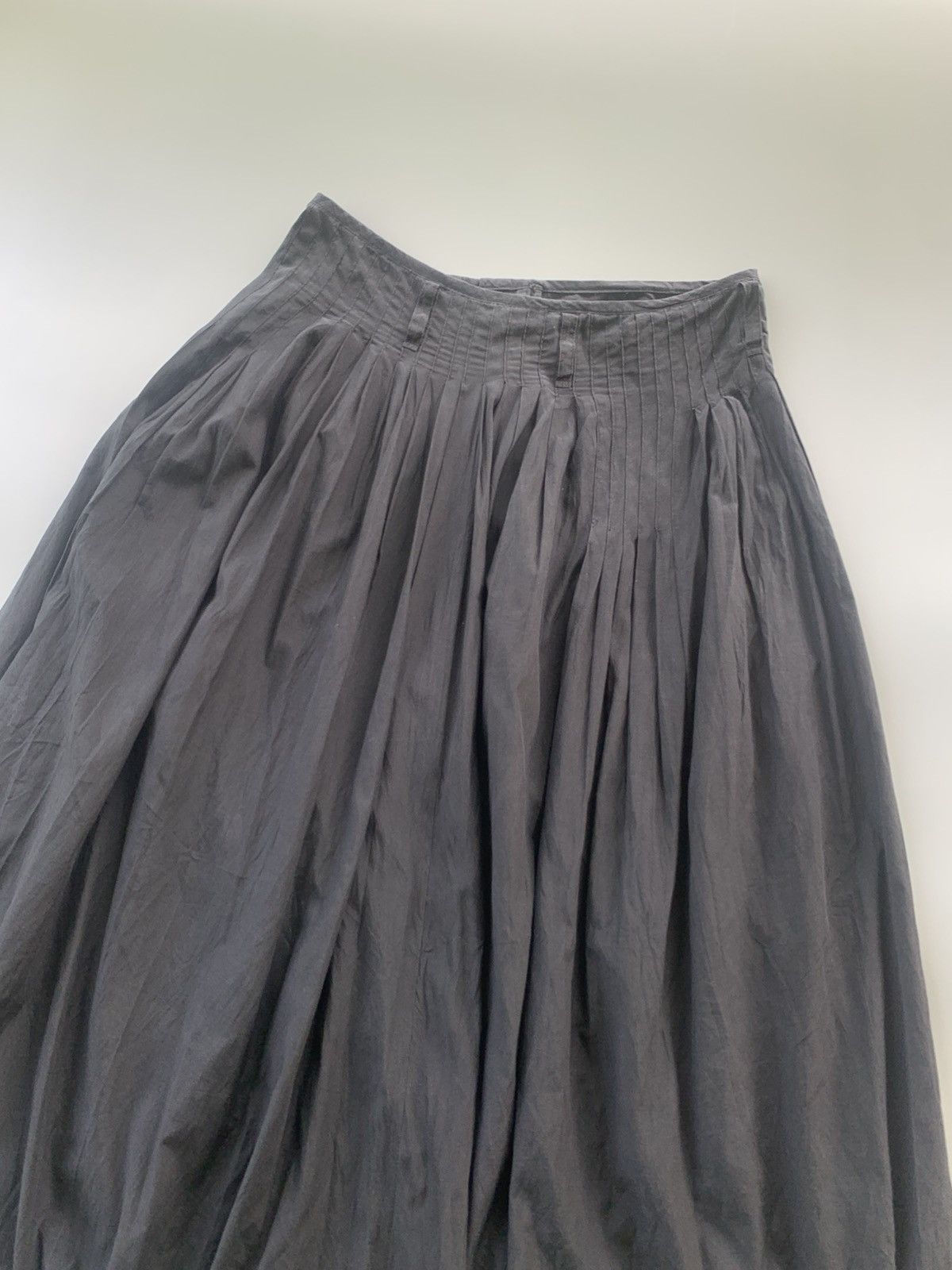 Yohji Yamamoto Y’s YOHJI YAMAMOTO SILK&COTTON CHARCOAL SKIRT Size 30" / US 8 / IT 44 - 13 Thumbnail
