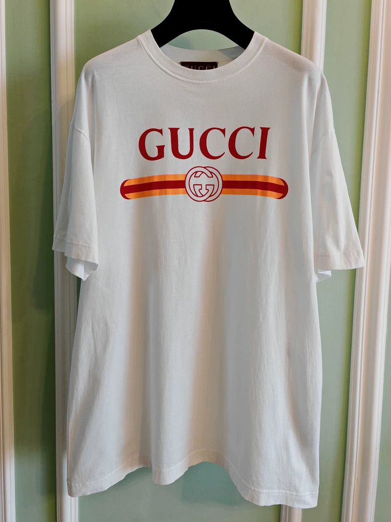 Gucci Gucci24ss Pink Letter Logo Short-sleeved T-shirt 2503-Nexta Size M / US 6-8 / IT 42-44 - 1 Thumbnail