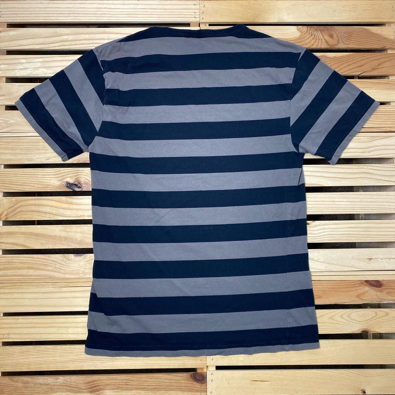 Fallen Vintage Fallen Gray & Black Stripe Y2K Skate Tee Size Medium Size US M / EU 48-50 / 2 - 2 Thumbnail