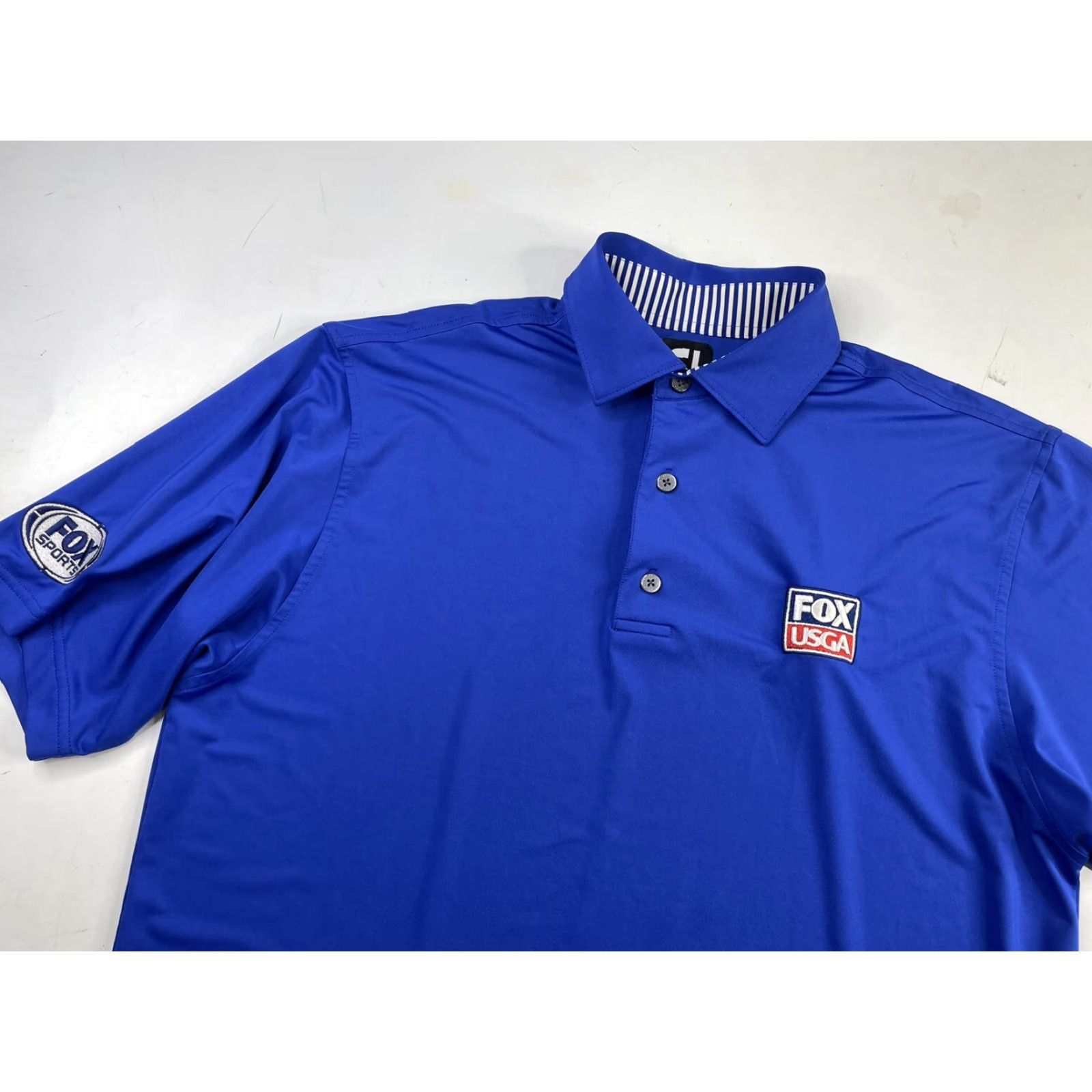 Footjoy Footjoy Mens Polo Shirt Golf FOX SPORTS USGA size Medium Polo Shirt Casual Activewear Blue 31 Chest 22.5 Sleeve Short Logo Modern Preppy Sports Mens Size US M / EU 48-50 / 2 - 2 Thumbnail