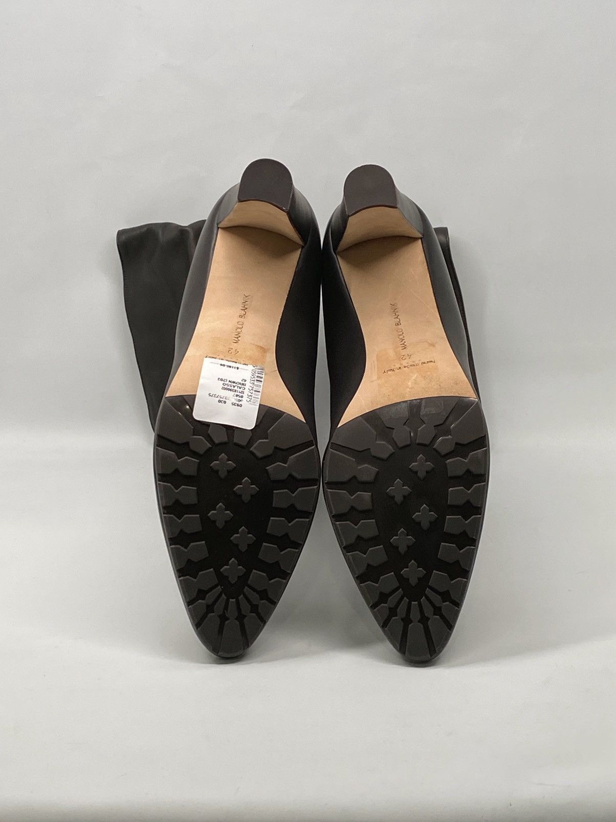 Manolo Blahnik Manolo Blahnik Calasso 90MM Ruched Leather Boots size 42 Size US 12 / IT 42 - 15 Thumbnail