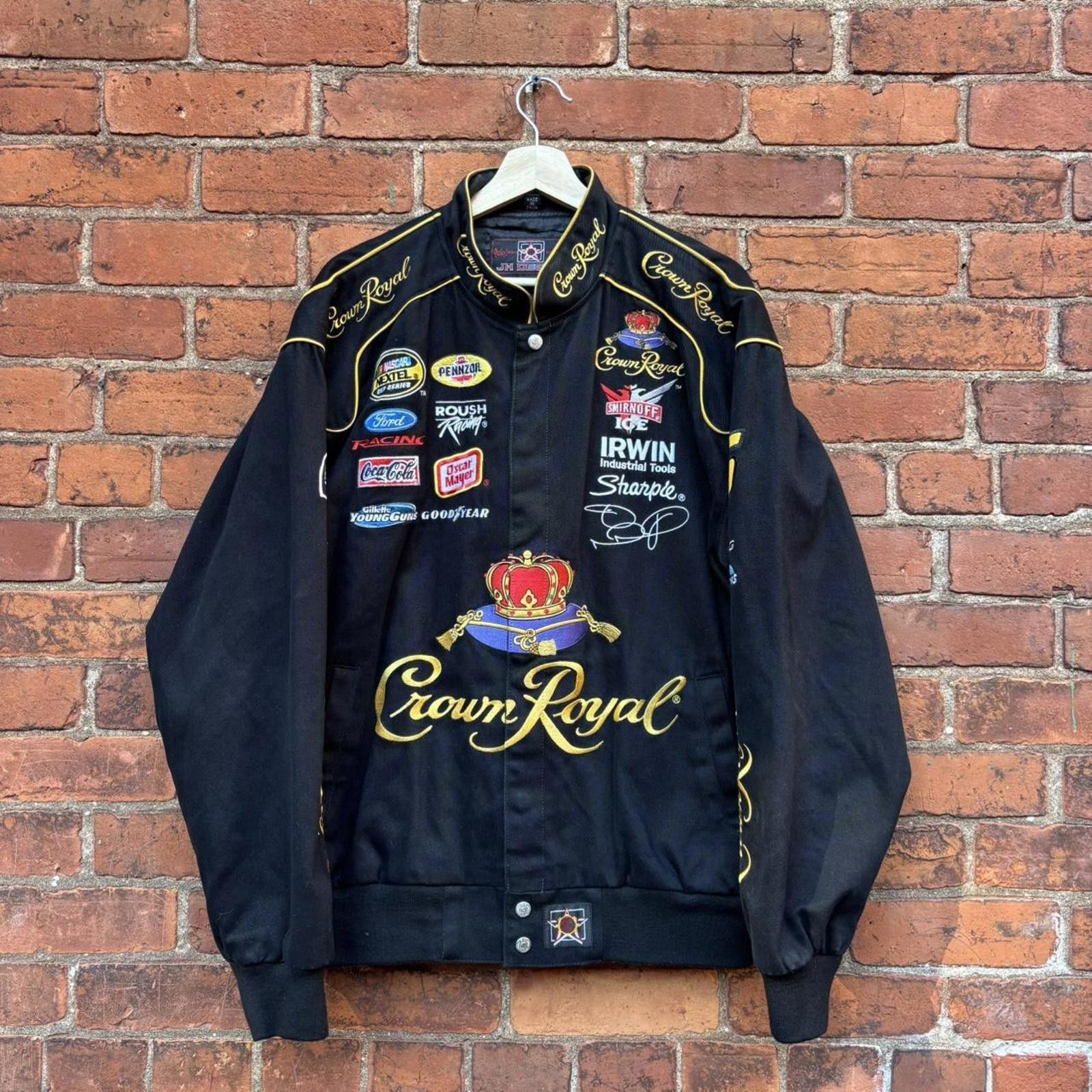 JH Design vintage JH design crown royal nascar jacket 90s L Size US L / EU 52-54 / 3 - 1 Thumbnail
