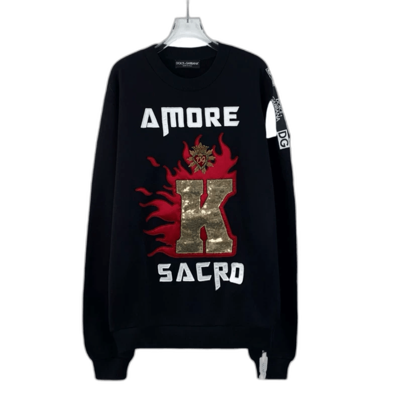 Dolce & Gabbana Dolce&Gabbana Long Sleeve Black Sweatshirt Size US XXL / EU 58 / 5 - 1 Thumbnail