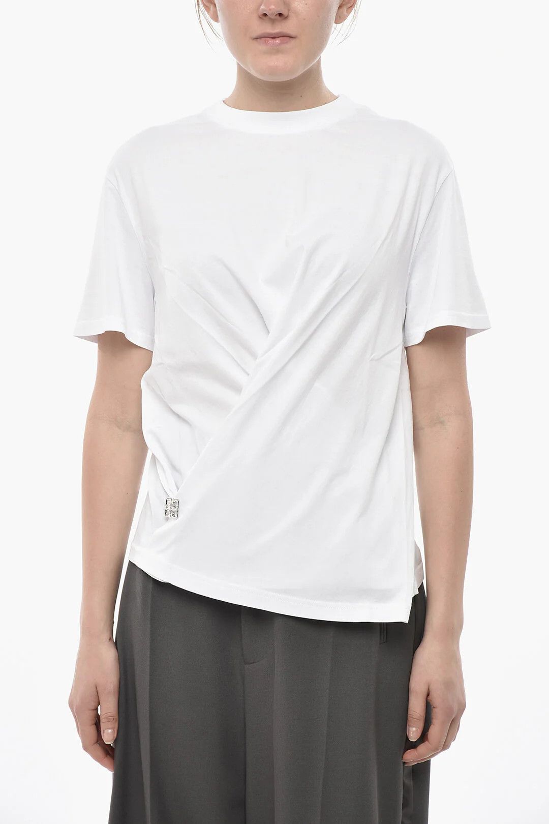 Givenchy og1mm0326 Cotton Crewneck T-Shirt in White Size S / US 4 / IT 40 - 1 Thumbnail