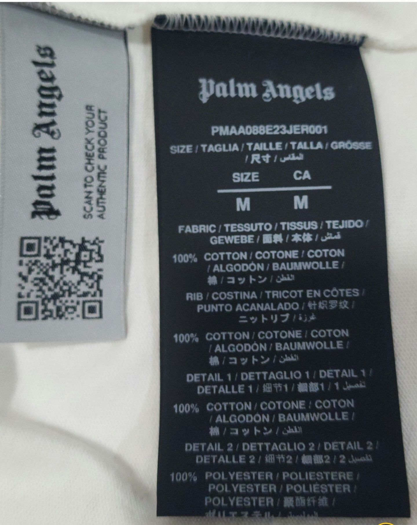 Palm Angels Palm Angels White Sartorial Tape T Shirt Tee Med New Size US M / EU 48-50 / 2 - 12 Thumbnail