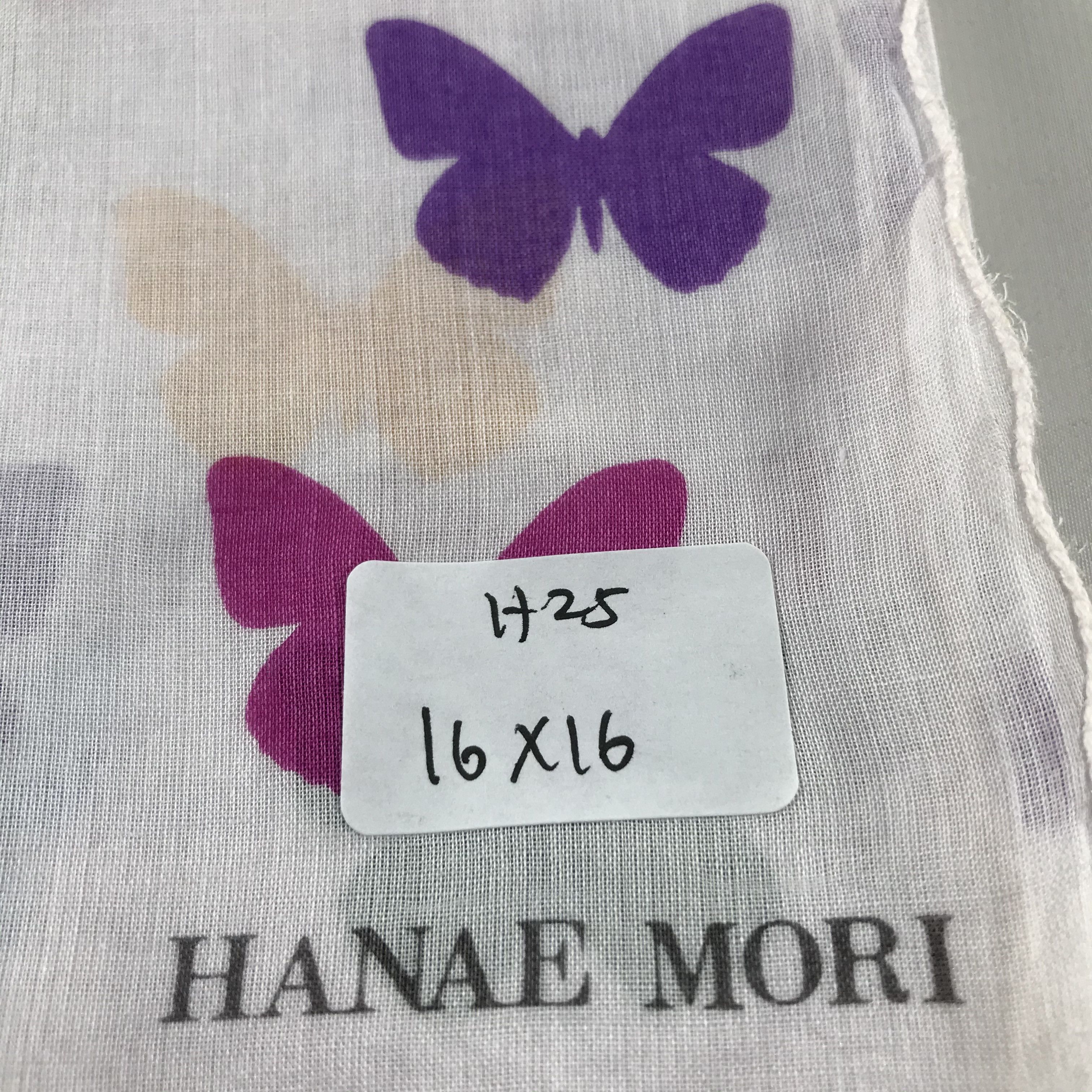 Hanae Mori × Vintage Hanae Mori Butterflies Handkerchief Neckerchief Bandana H25 Size ONE SIZE - 6 Thumbnail