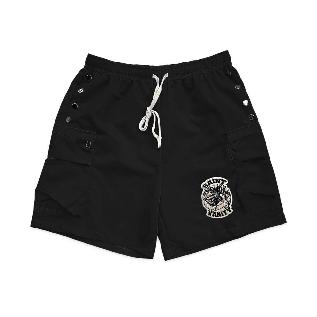 Saint Vanity Nylon Cargo Shorts Black Size US 36 / EU 52 - 1 Preview