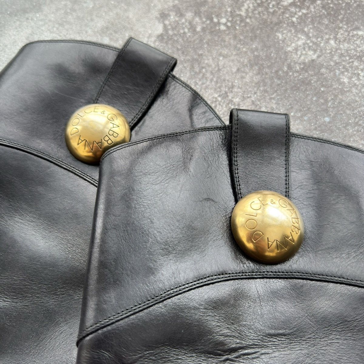 Dolce & Gabbana Dolce & Gabbana Black Leather Heels Boots Size US 6 / IT 36 - 9 Thumbnail