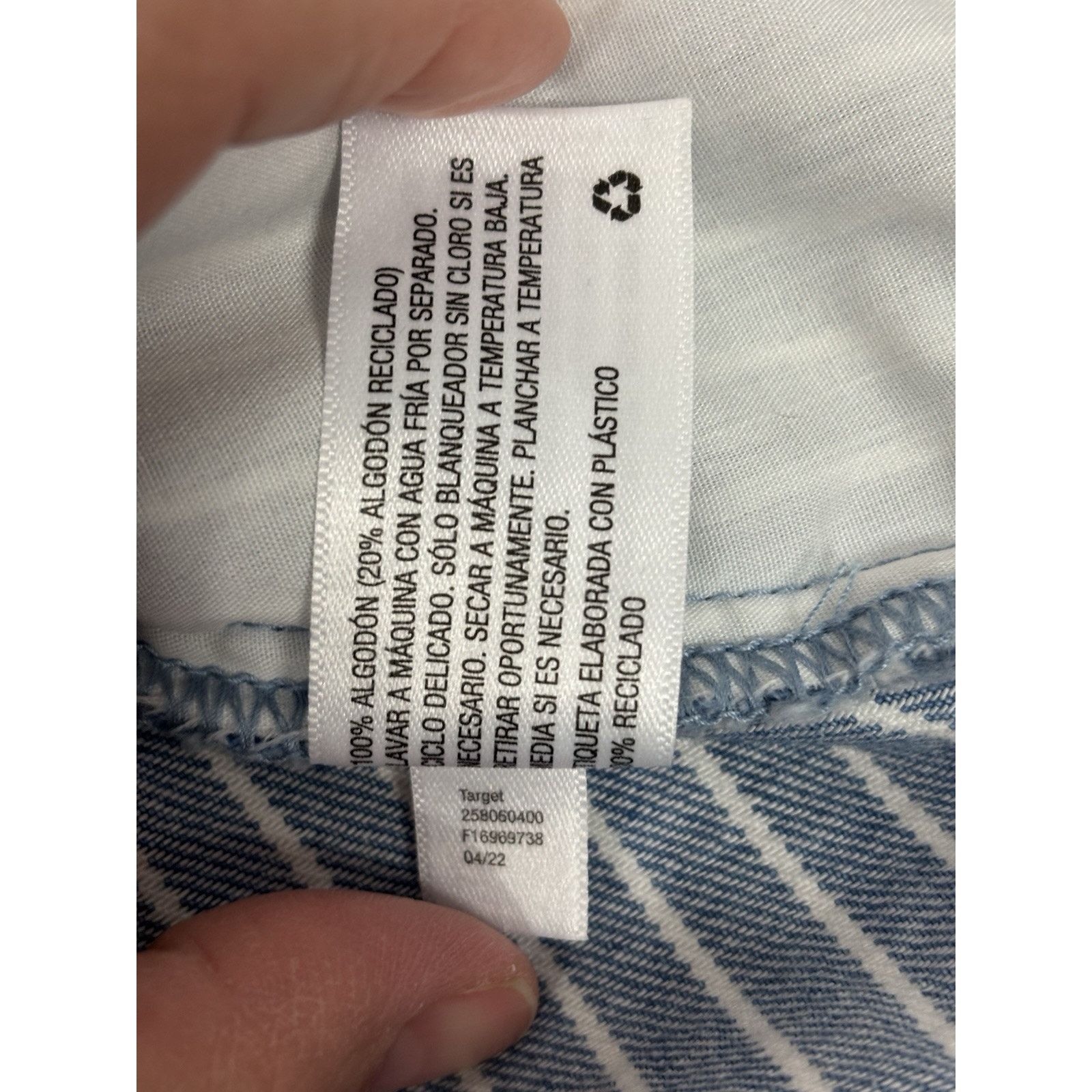Target Basics NWT Future Collective Blue White Striped Denim Jacket XXS Size M / US 6-8 / IT 42-44 - 9 Thumbnail