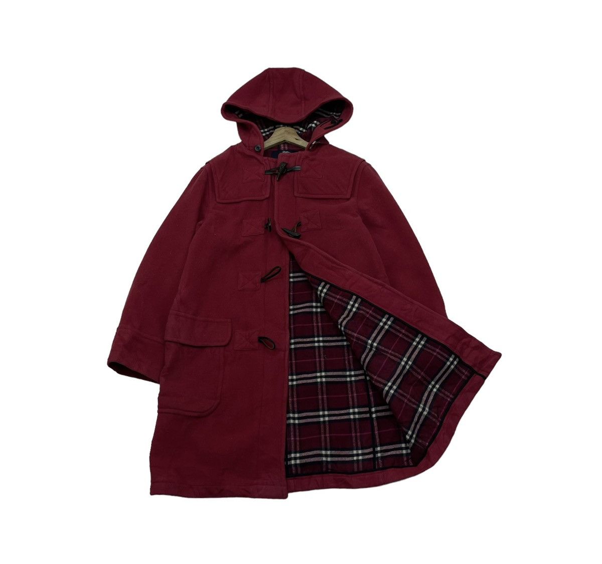 Vintage Burberry London Nova Check Duffle Coat Jacket