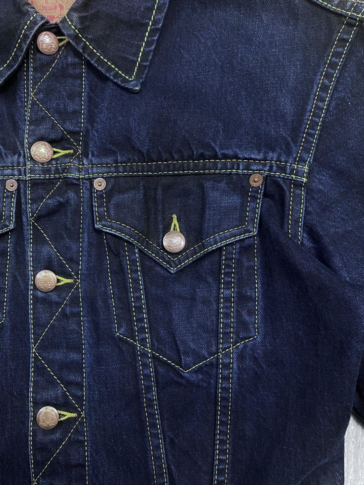 Evisu Evisu Maniacs Embroidered Logo Heritage Denim Jeans Jacket Size L / US 10 / IT 46 - 10 Thumbnail