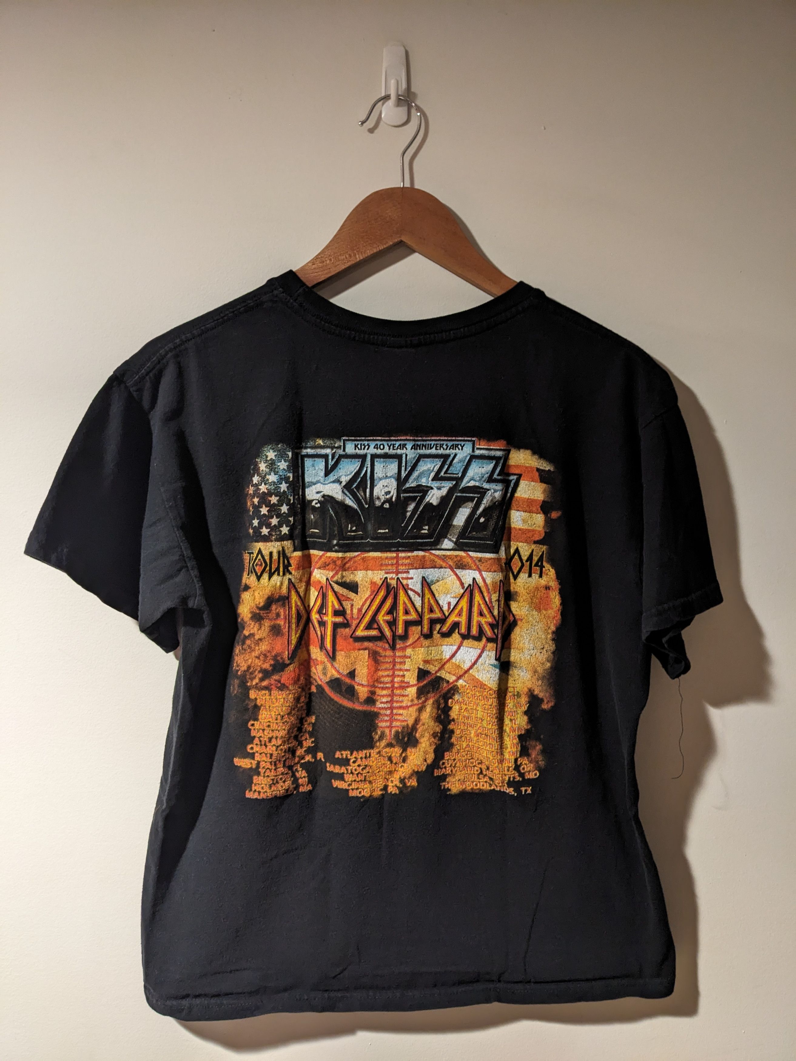 Band Tees × Vintage Vintage Kiss Def Leppard 2014 40th Anniversary T-Shirt Size US M / EU 48-50 / 2 - 4 Thumbnail