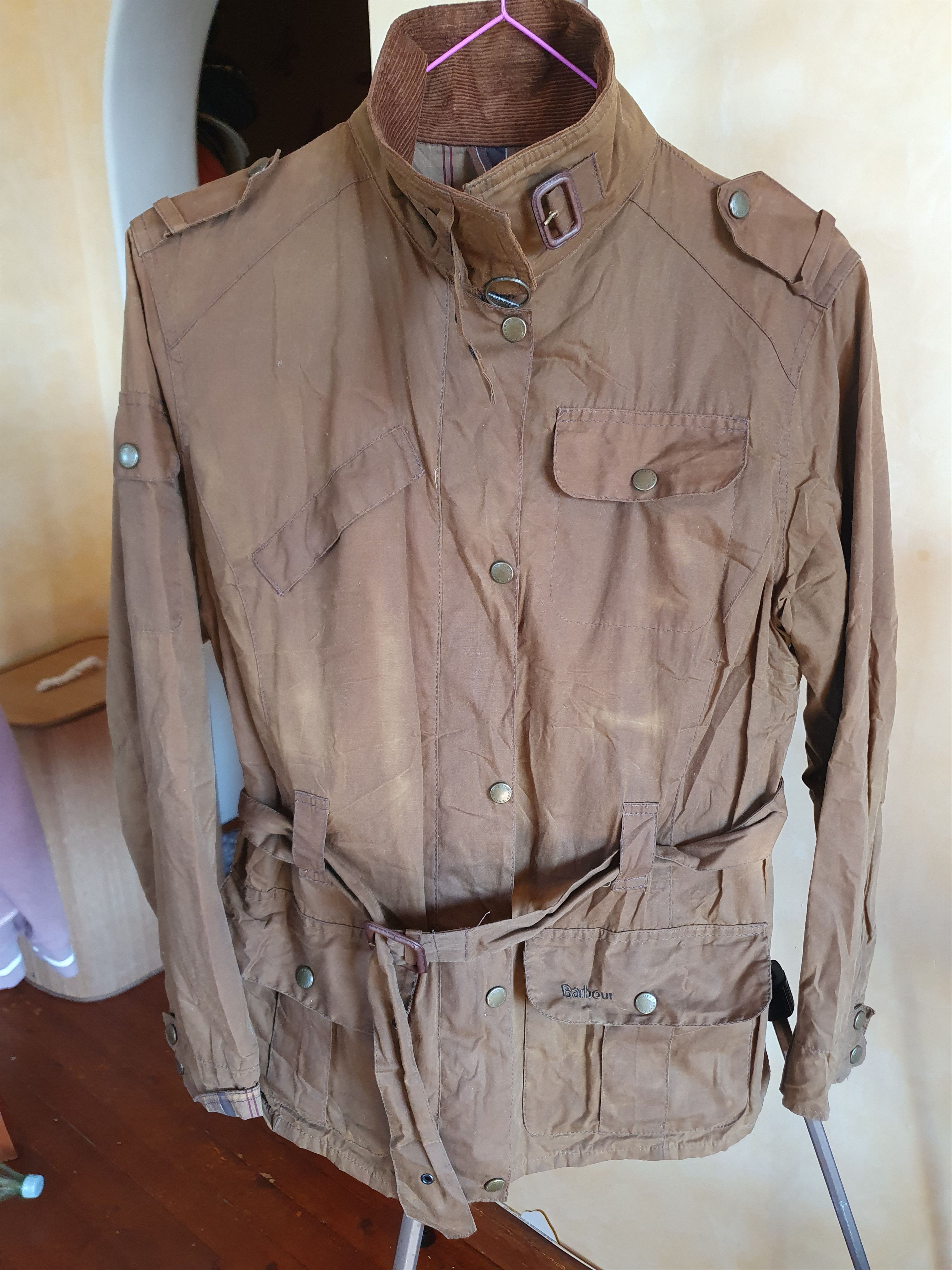 Barbour Barbour L77 Flyweight Wax Amelia Jacket Womens Belted Size L / US 10 / IT 46 - 7 Thumbnail