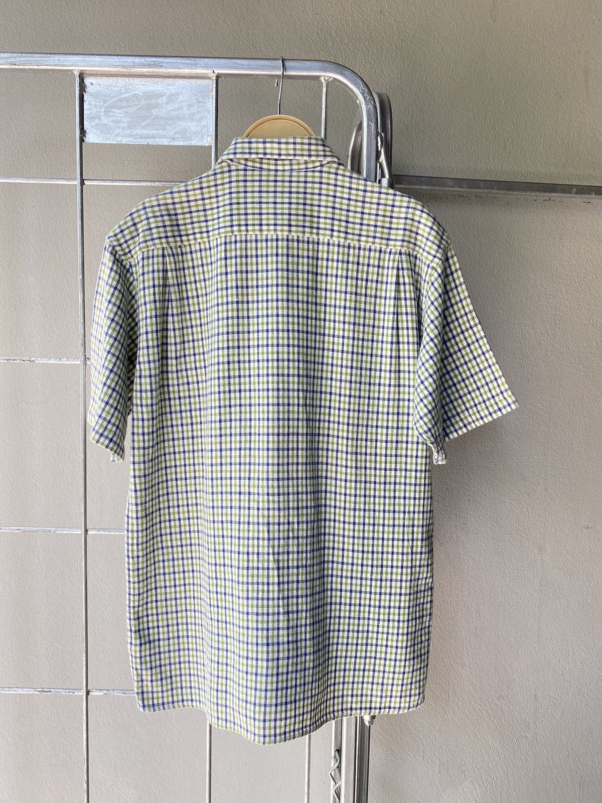 Beams Plus BEAMS Green, White, and Blue Checkered Short-Sleeve Shirt Size US M / EU 48-50 / 2 - 2 Thumbnail