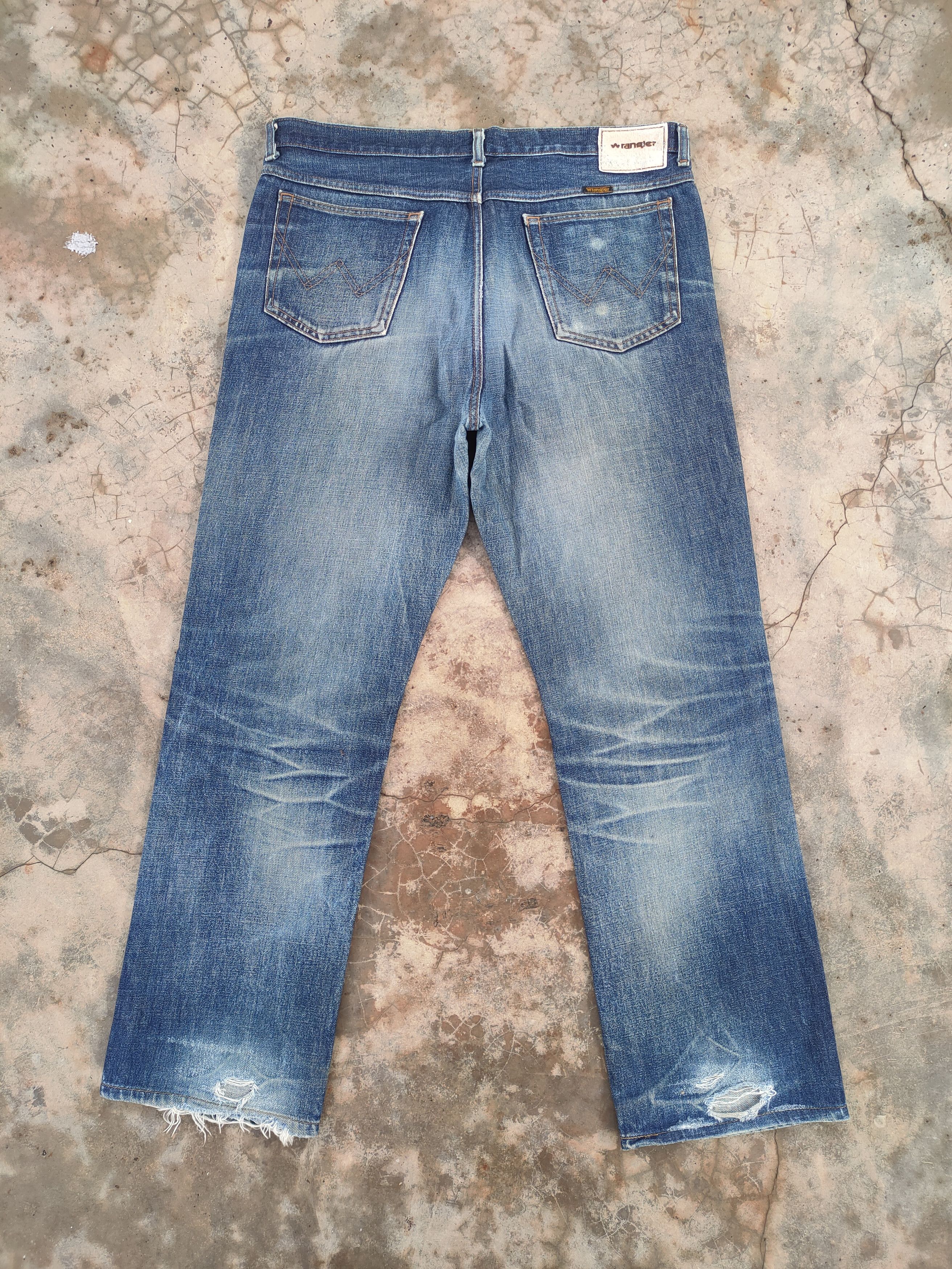 Japanese Brand vintage wrangler Faded rusty denim jeans pants Size US 38 / EU 54 - 3 Thumbnail