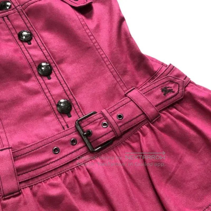 Burberry Burberry Hot Pink Cotton Dress for Women. Size M / US 6-8 / IT 42-44 - 3 Thumbnail