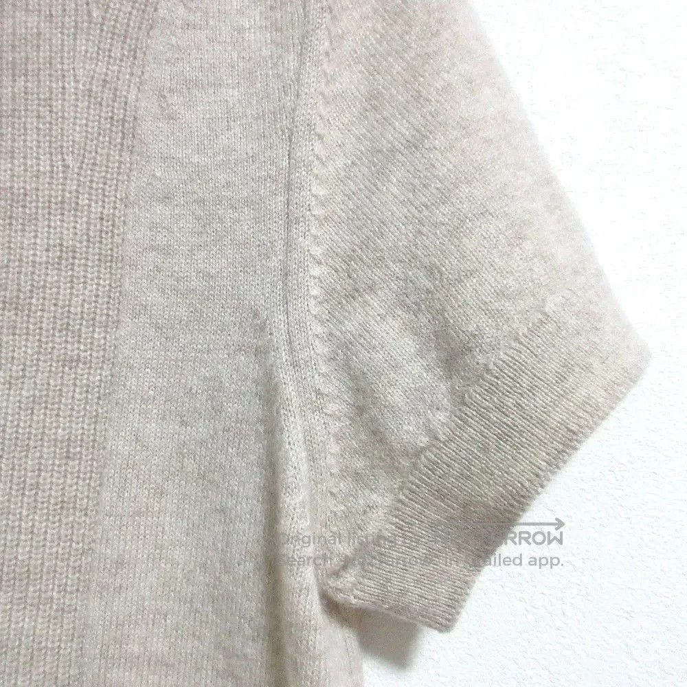 Hermes Hermes Beige Cashmere Short Sleeve Sweater. Size S / US 4 / IT 40 - 4 Thumbnail
