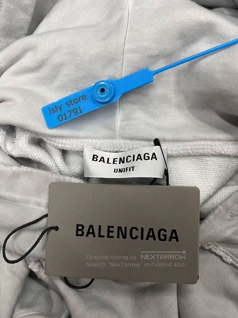 Balenciaga Balenciaga Logo Print Hooded Long Sleeve Sweatshirt Loose Size US L / EU 52-54 / 3 - 4 Thumbnail