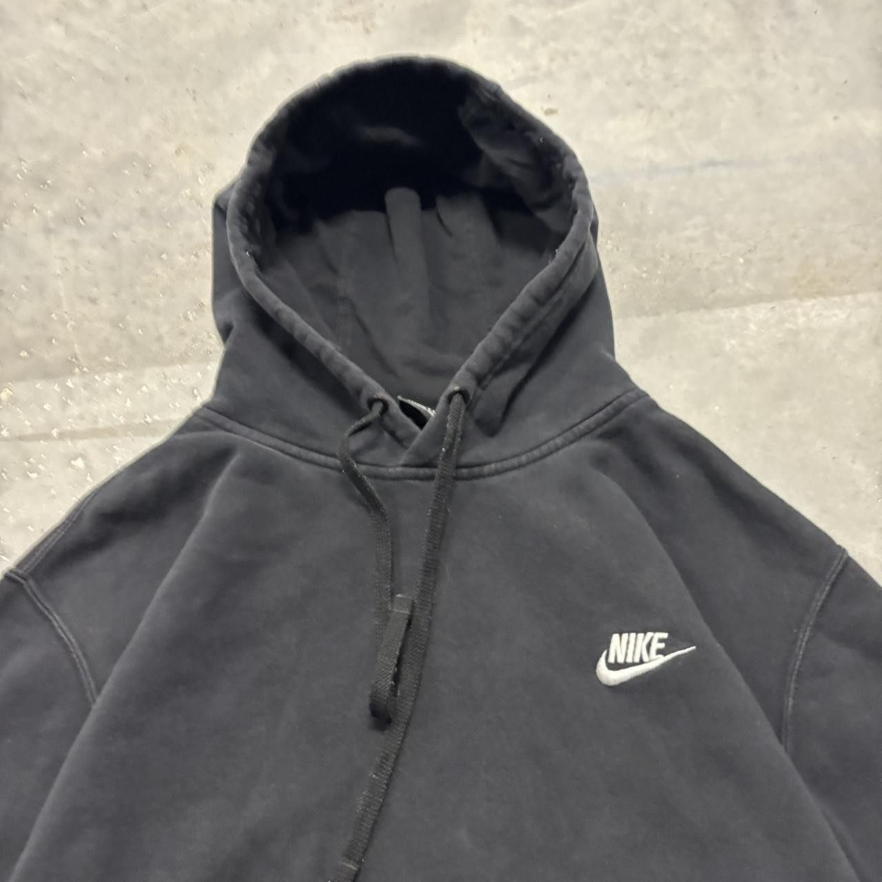 Nike × Vintage Crazy Vintage Y2K/2000s Black Nike Streetwear Essential Hoodie! Size US XL / EU 56 / 4 - 2 Thumbnail
