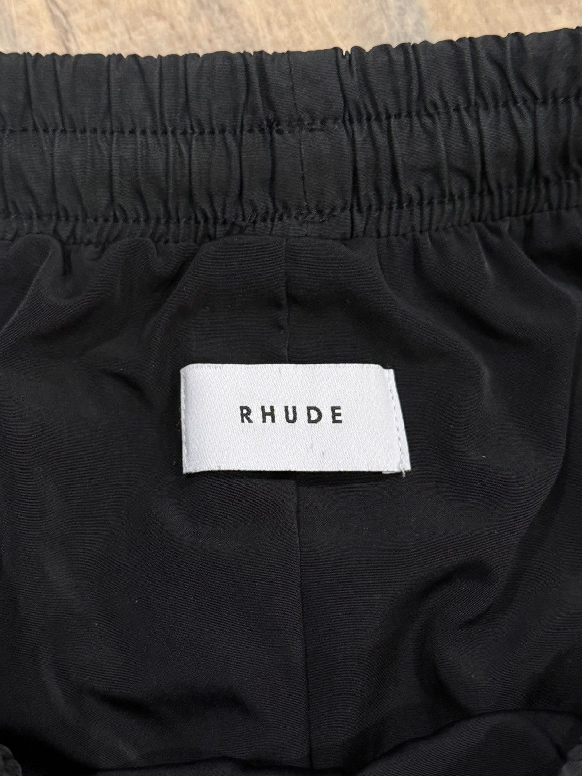 Rhude RARE Rhude Yachting Shorts Logo Black Brown Cupro Size US 32 / EU 48 - 8 Thumbnail