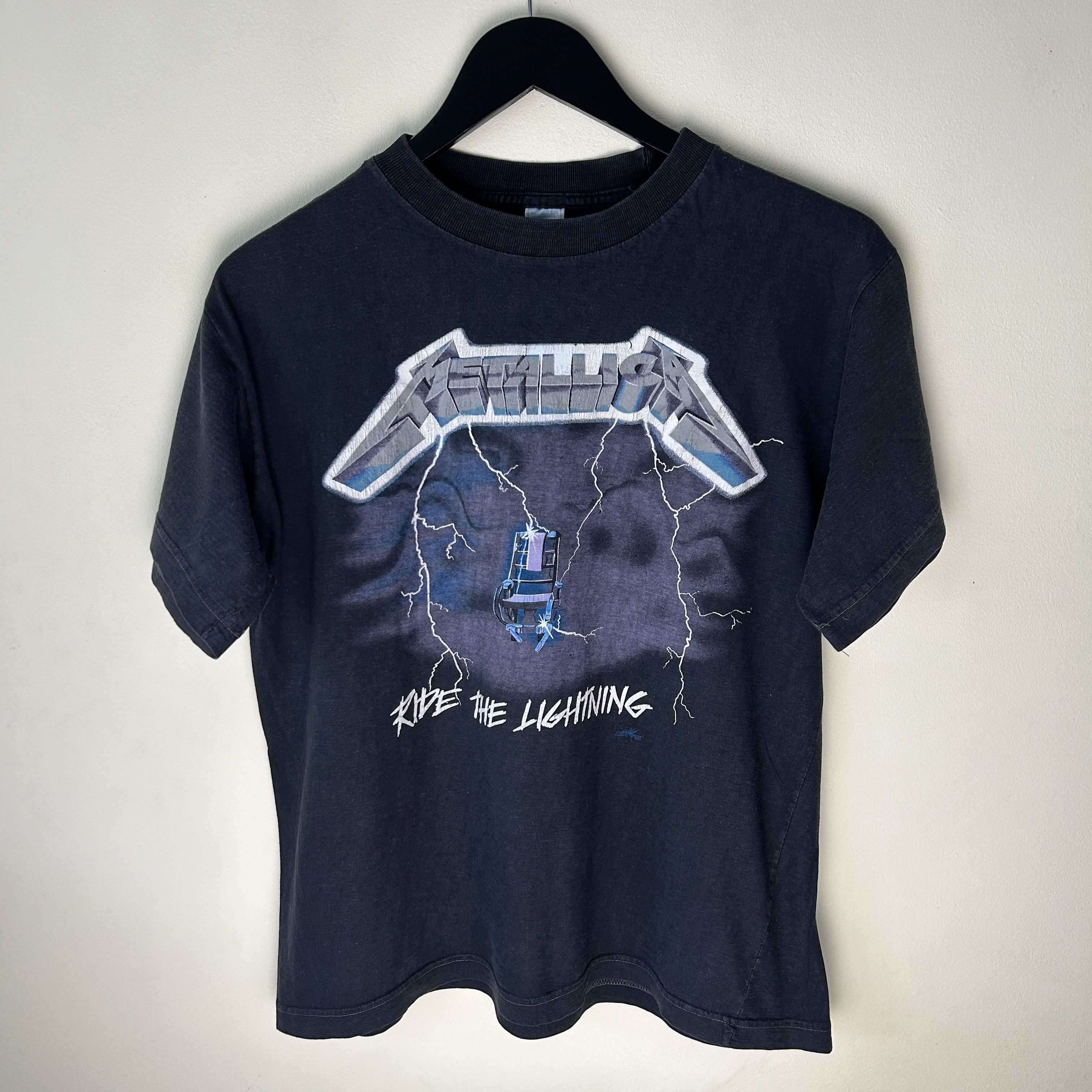 Band Tees Vintage Metallica Ride The Lightning 80’s Band T-shirt Size US L / EU 52-54 / 3 - 1 Thumbnail