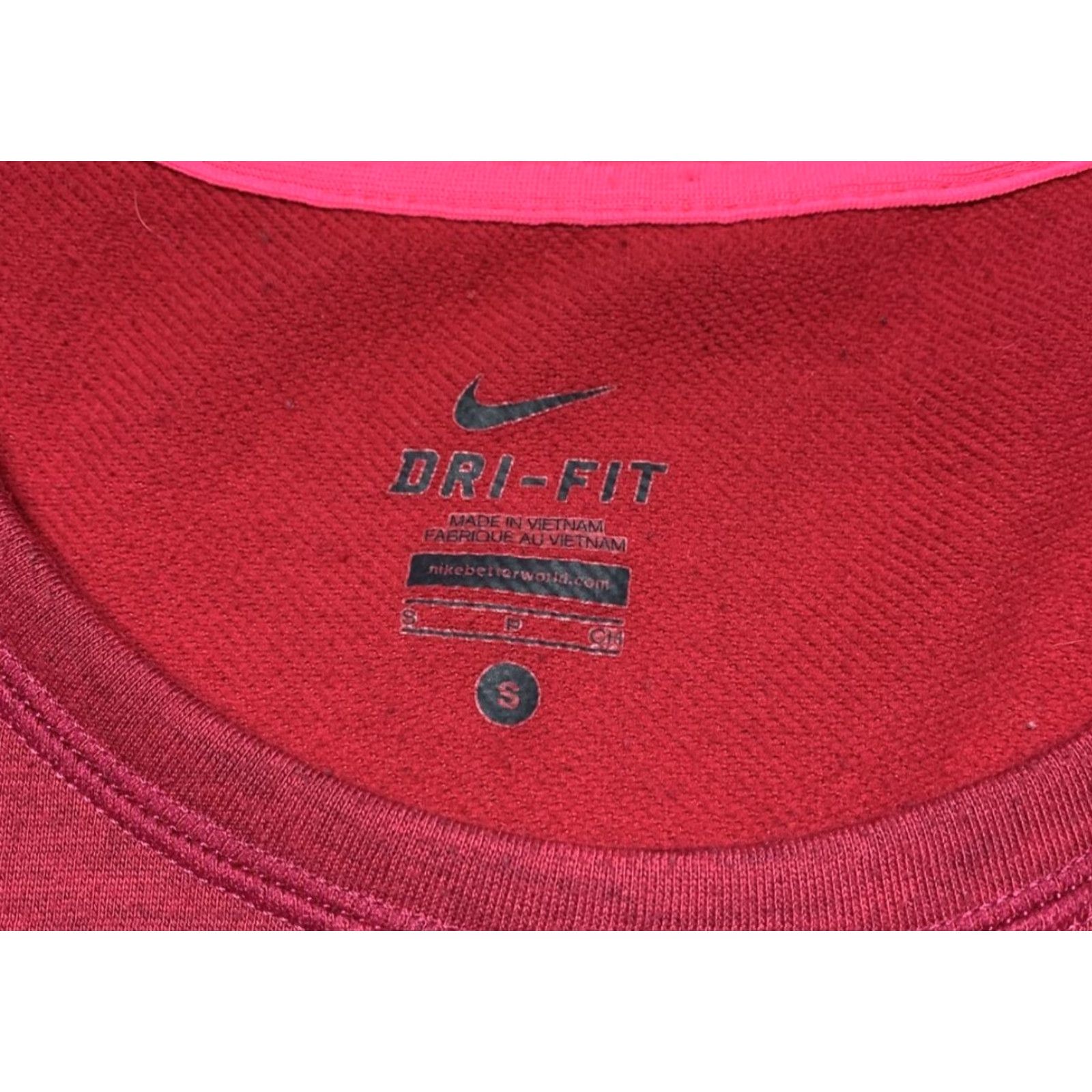 Nike Nike Dri-Fit Sweatshirt Women's Red Size Small Adult Women Nike Dri-Fit Sweatshirt Red Small Women Size S / US 4 / IT 40 - 2 Thumbnail