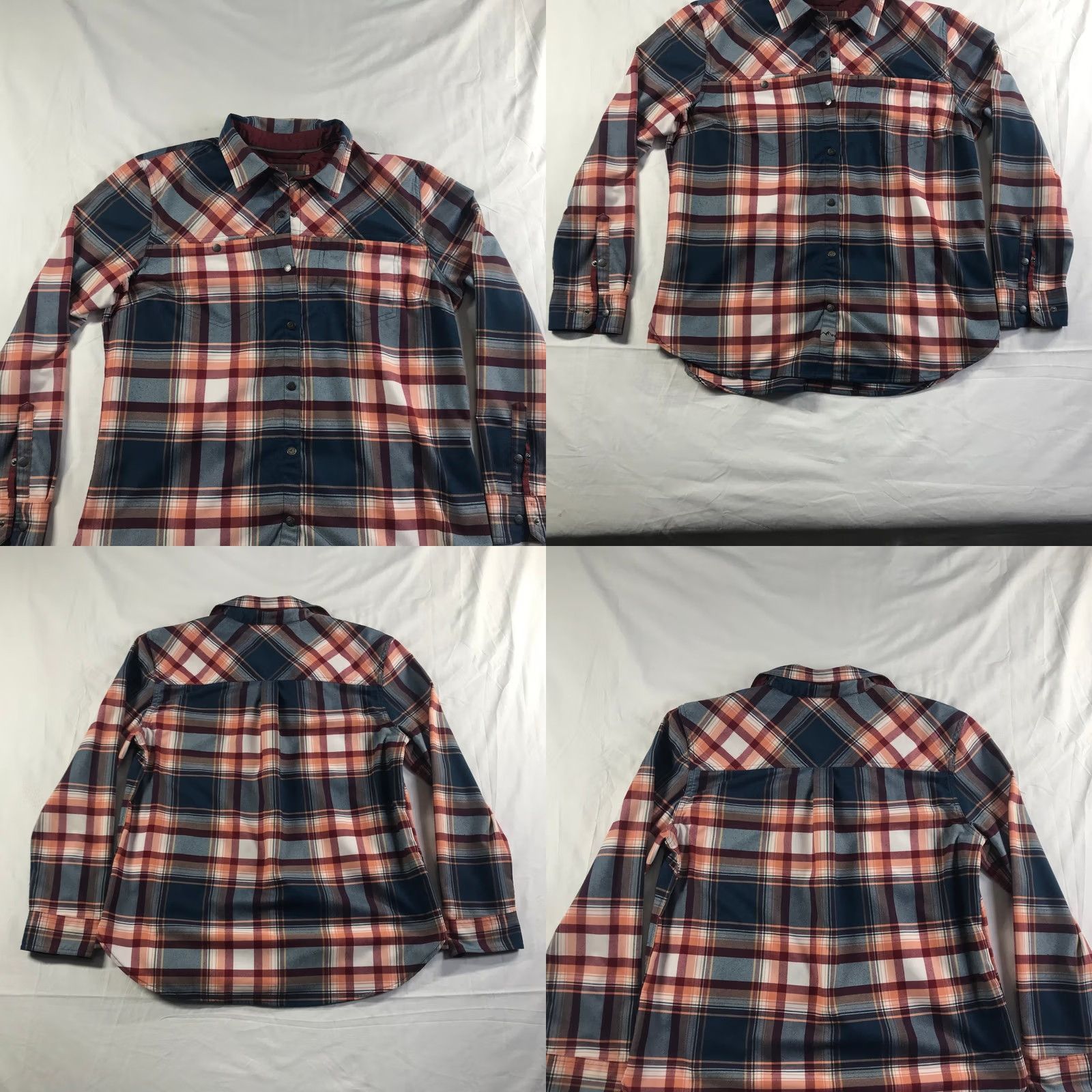 Vintage Legendary Outdoors Women L Plaid Flannel Snap Button Shirt Blue Orange Size L / US 10 / IT 46 - 8 Thumbnail