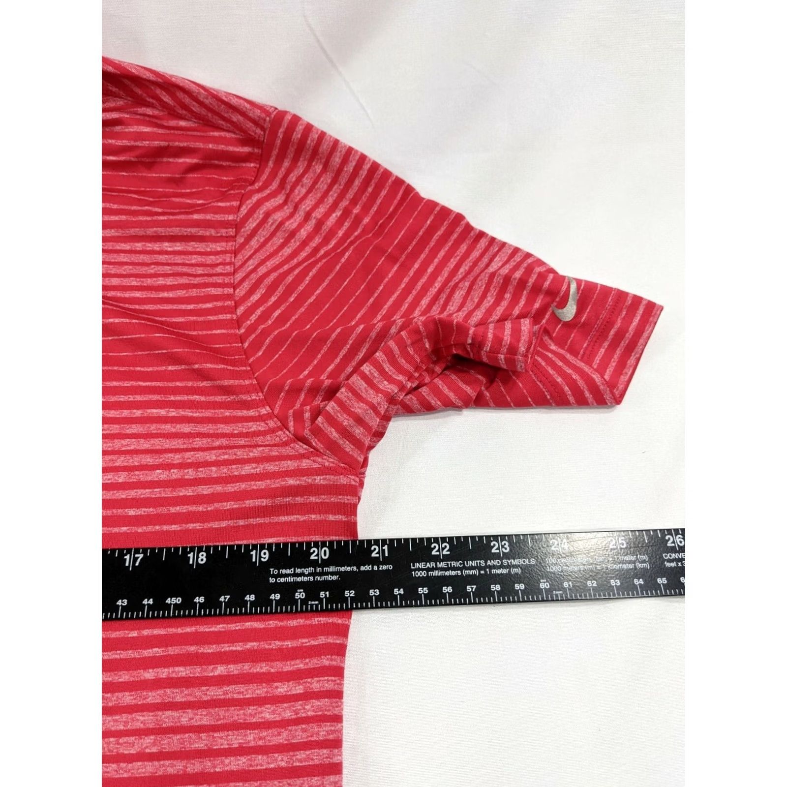 Nike NIKE Golf Tour Performance Dri-fit Men’s Polo Size M Pink Striped Shirt Size US M / EU 48-50 / 2 - 6 Thumbnail