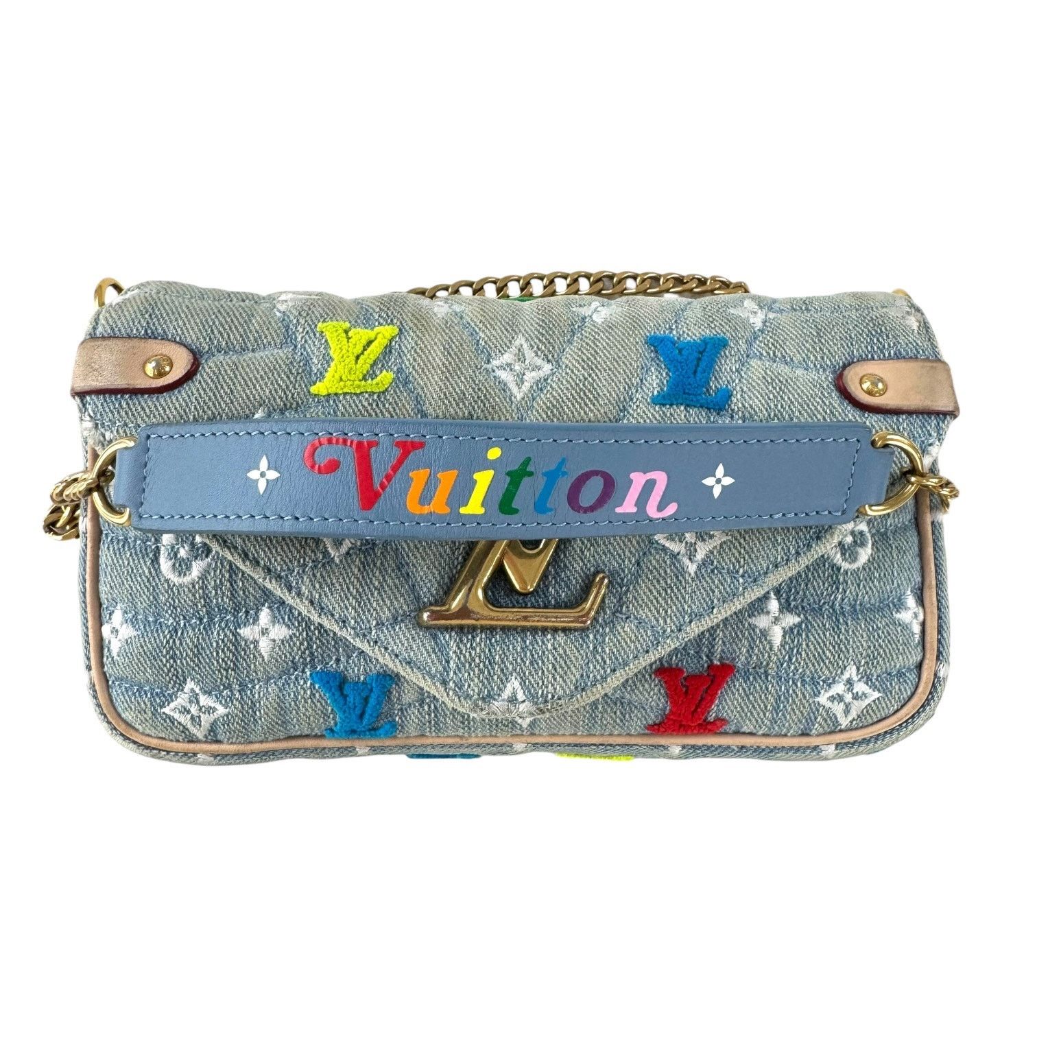 Louis Vuitton Louis Vuitton Monogram Denim New Wave Chain Pochette Size ONE SIZE - 6 Thumbnail