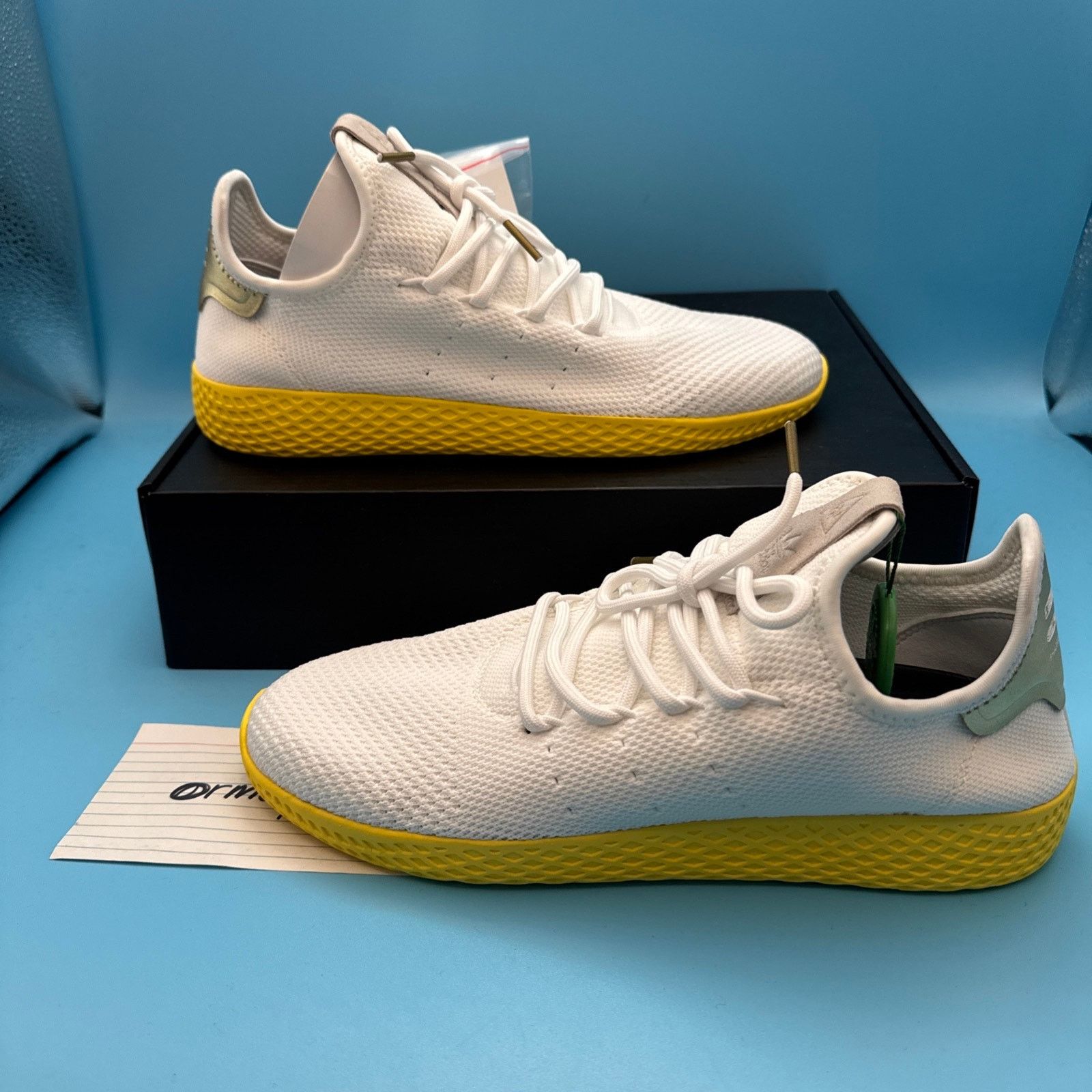 Adidas × Pharrell adidas Pharrell x Tennis Hu Yellow m8 w9.5 Size US 8 / EU 41 - 3 Thumbnail