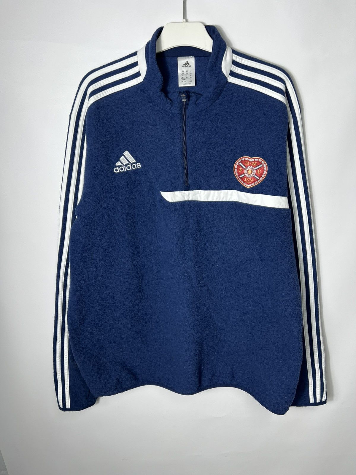 Adidas Vintage Adidas Heart Of Midlothian Football Fleece Jacket Size US XL / EU 56 / 4 - 1 Thumbnail