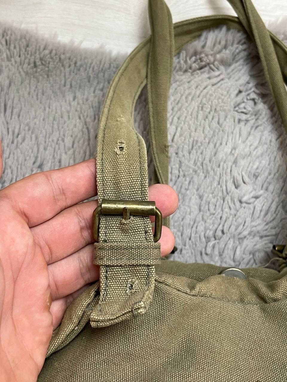 Japanese Brand × Vintage Vintage 90’s Bag Khaki Colour Diesel Style Avantgarde Size ONE SIZE - 7 Thumbnail