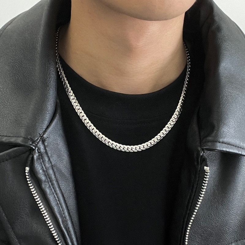 Jewelry × Vintage Simple silver men's titanium steel necklace Size ONE SIZE - 2 Thumbnail
