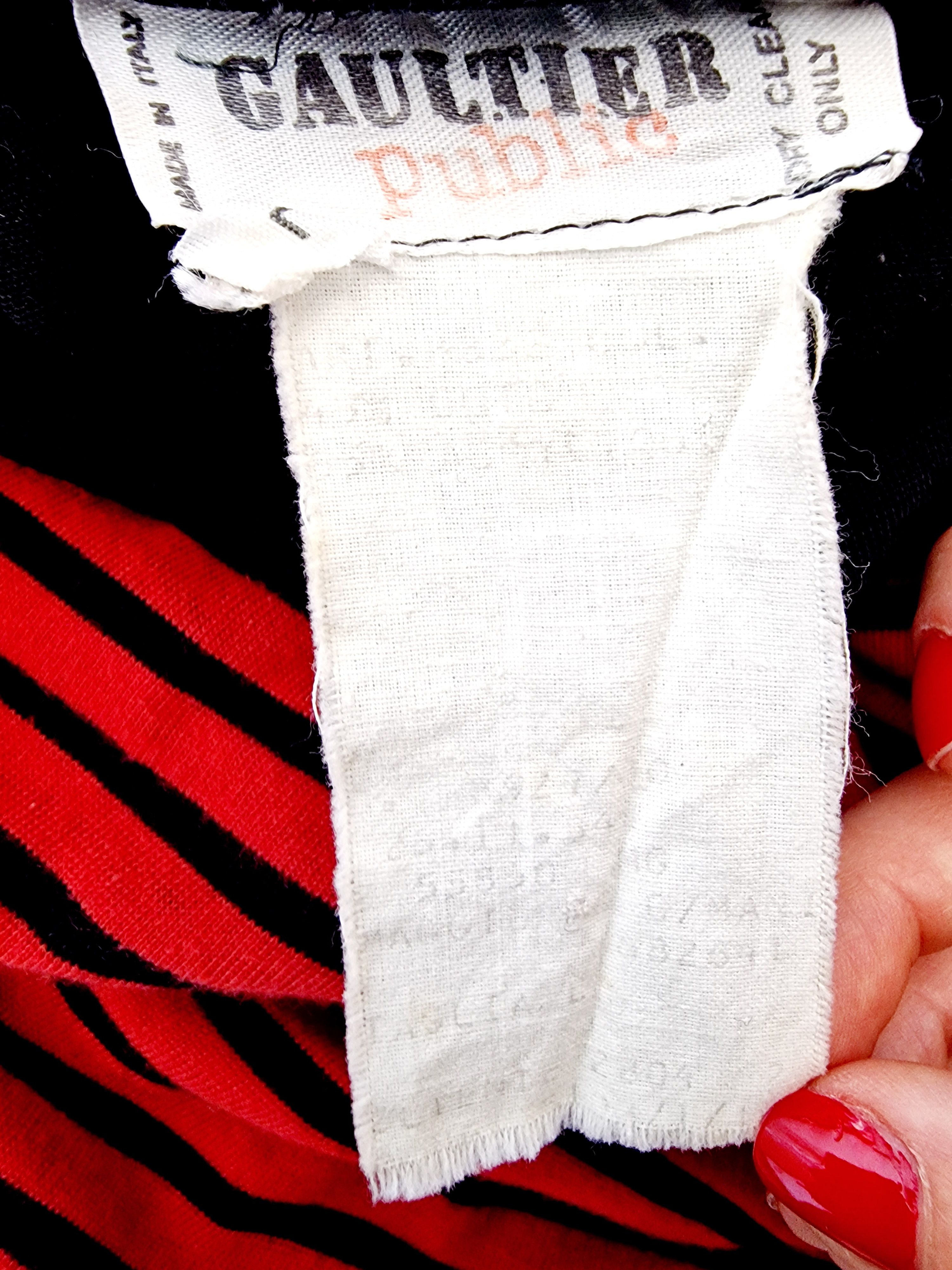 Jean Paul Gaultier 1980s Jean Paul Gaultier Public Striped Marine Sailor Dress Size M / US 6-8 / IT 42-44 - 8 Thumbnail