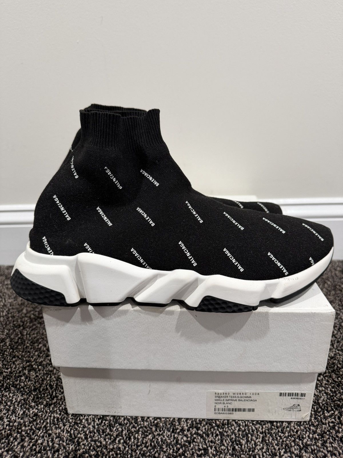 Balenciaga Balenciaga Monogram all Over Logo Speed Trainer Sneakers Size US 10 / EU 43 - 4 Thumbnail