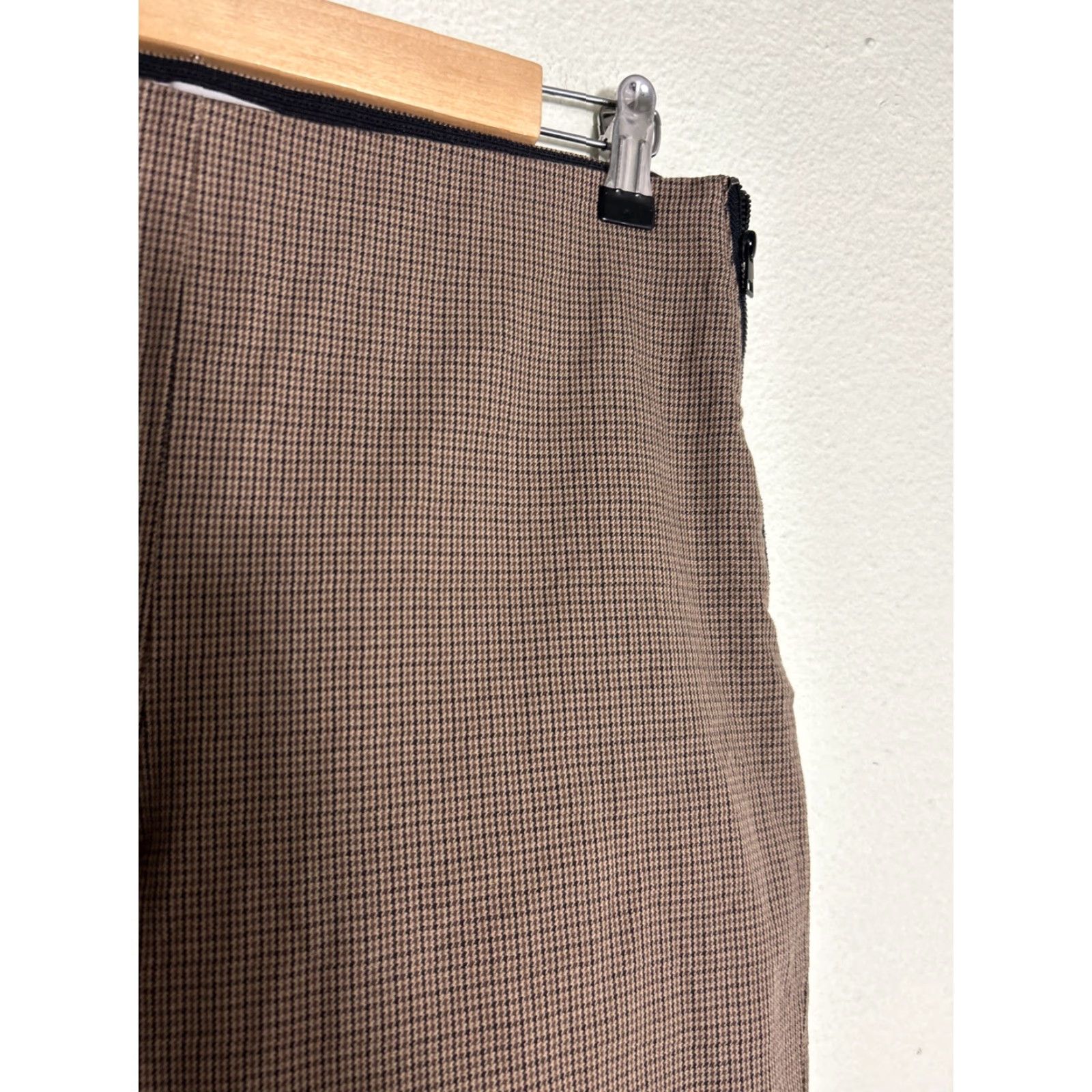 Everlane Everlane Houndstooth Curvy Fit Ankle Cropped Pants Women Size 10 Brown Size 32" / US 10 / IT 46 - 5 Thumbnail