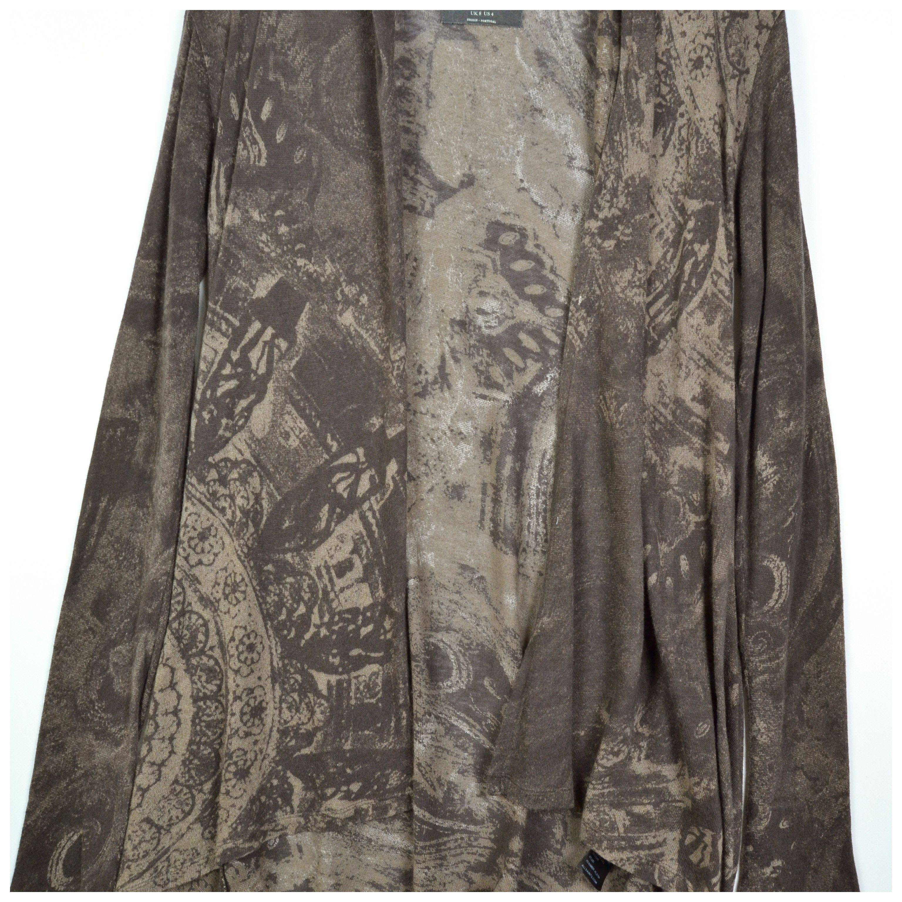 Allsaints AllSaints Open Cardigan Womens Brown Lightweight Knitted US4 Size S / US 4 / IT 40 - 5 Thumbnail