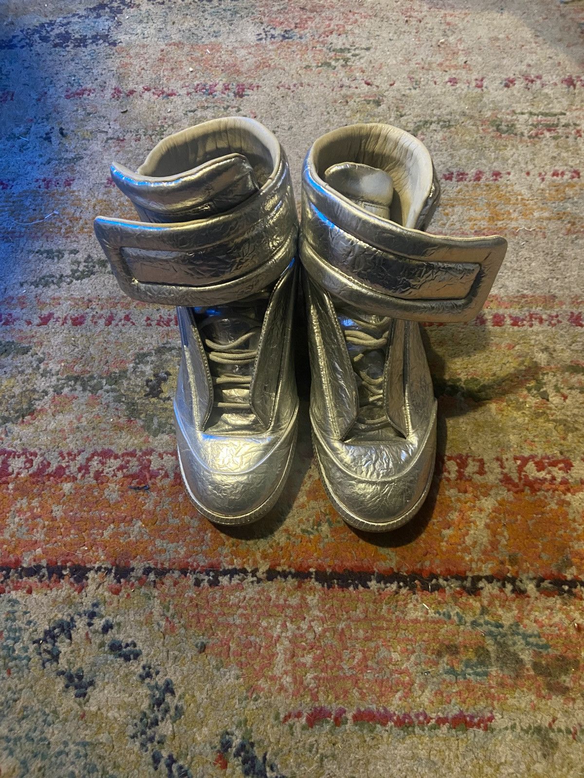 maison margiela future high silver foil