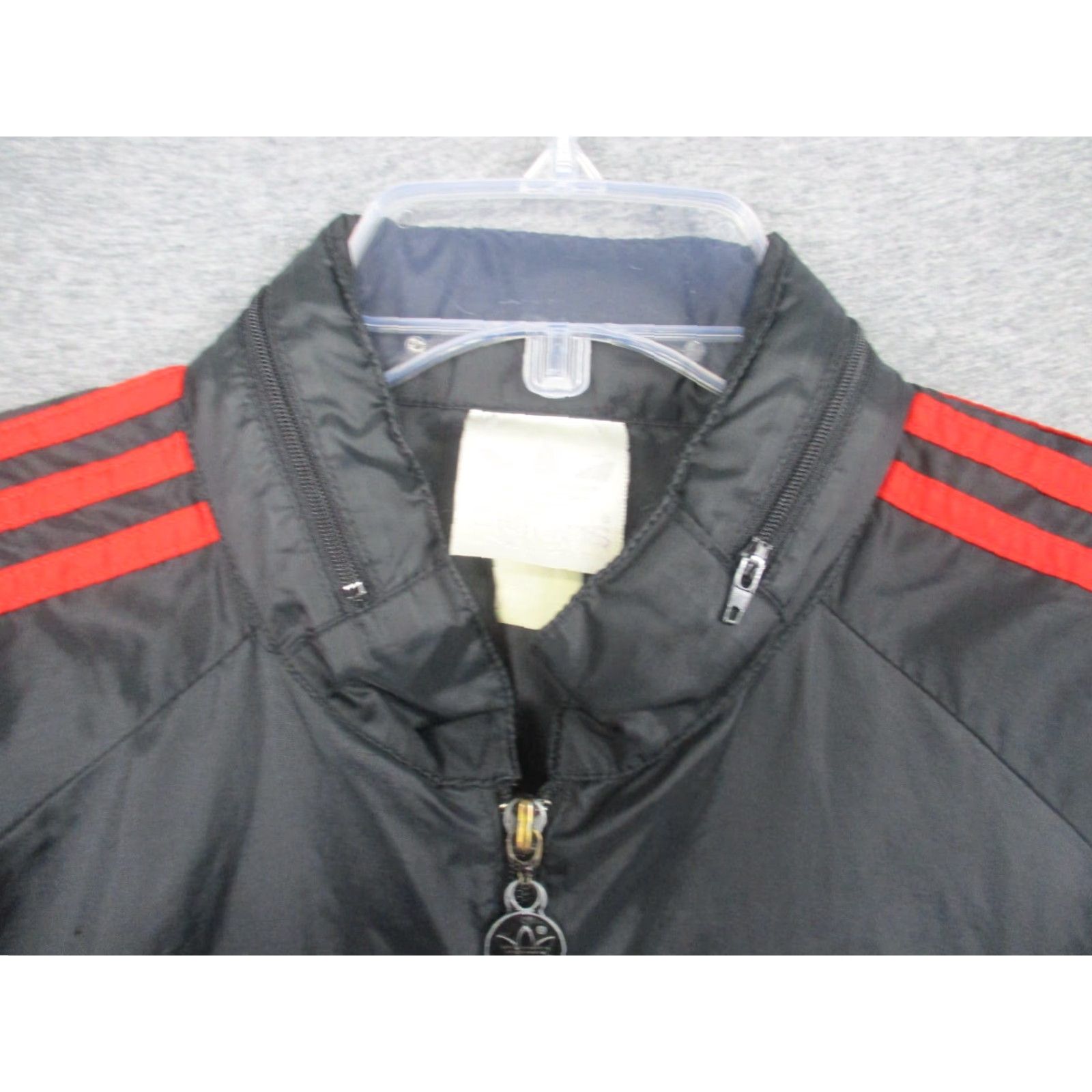 Adidas Vintage Adidas Track Jacket Windbreaker Mens Large Black 90s Trefoil Zip Full Zip Pockets 80s 90s Adidas Originals Size US L / EU 52-54 / 3 - 5 Thumbnail