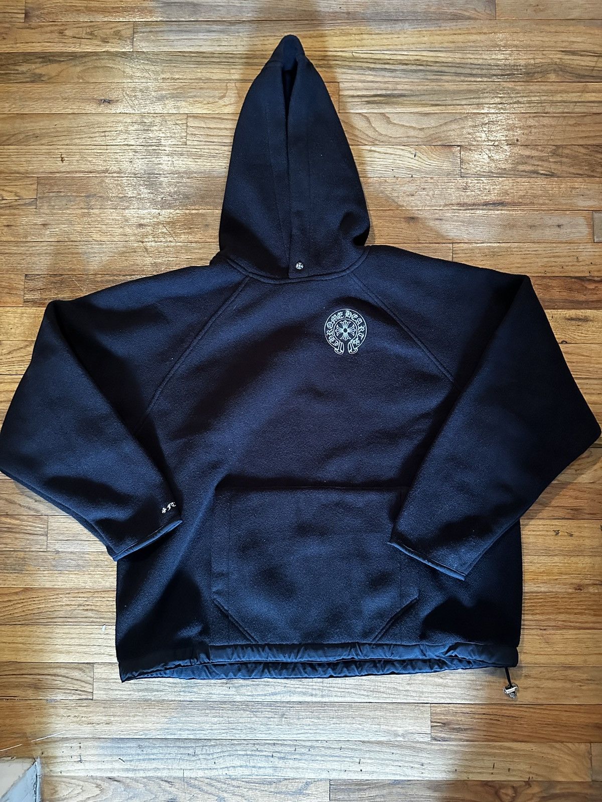 image of Chrome Hearts Polar Fleece Hoodie in Black, Men's (Size XL)