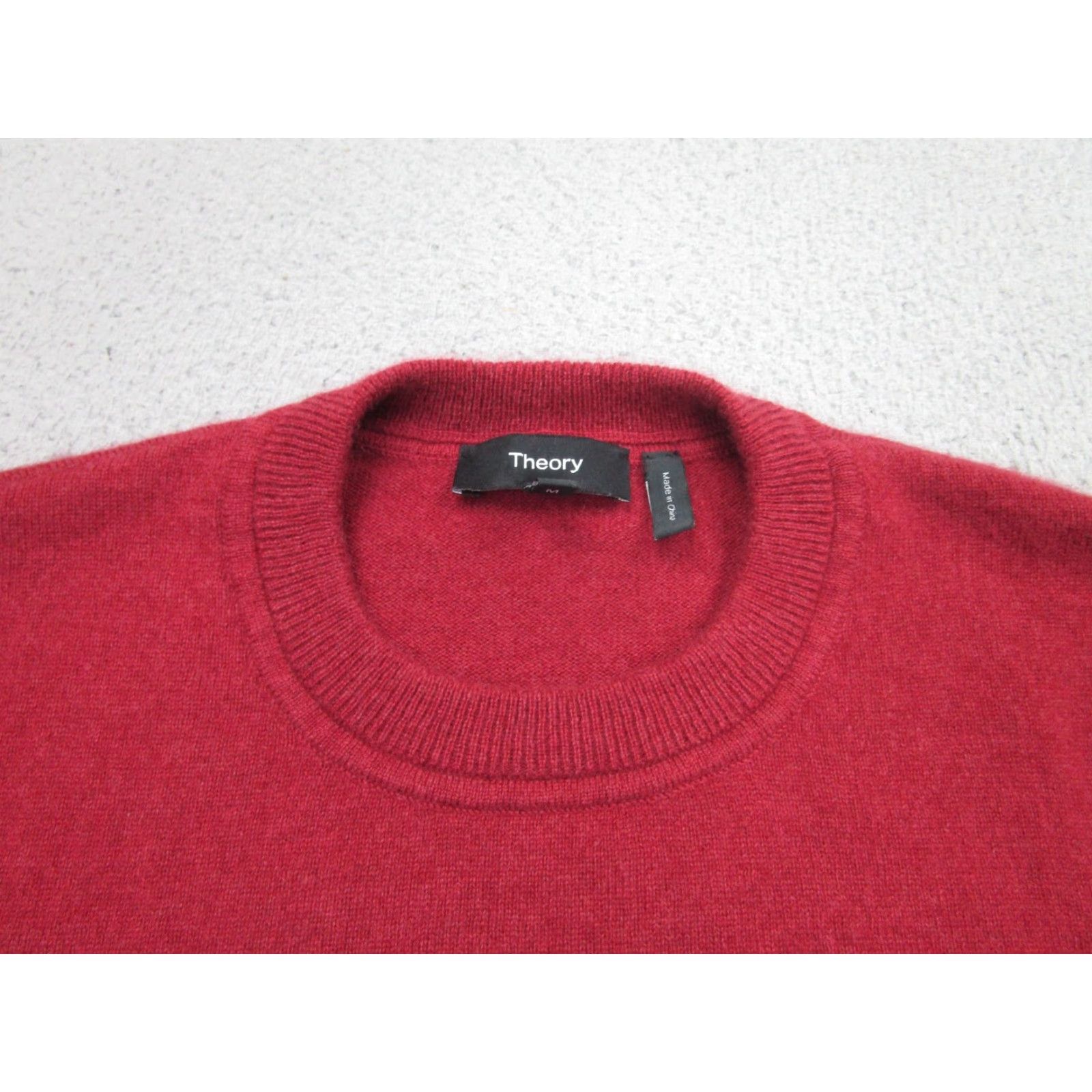 Theory Theory Mens Sweater Knit Pullover Red Crewneck Solid Classic M Size US M / EU 48-50 / 2 - 3 Thumbnail