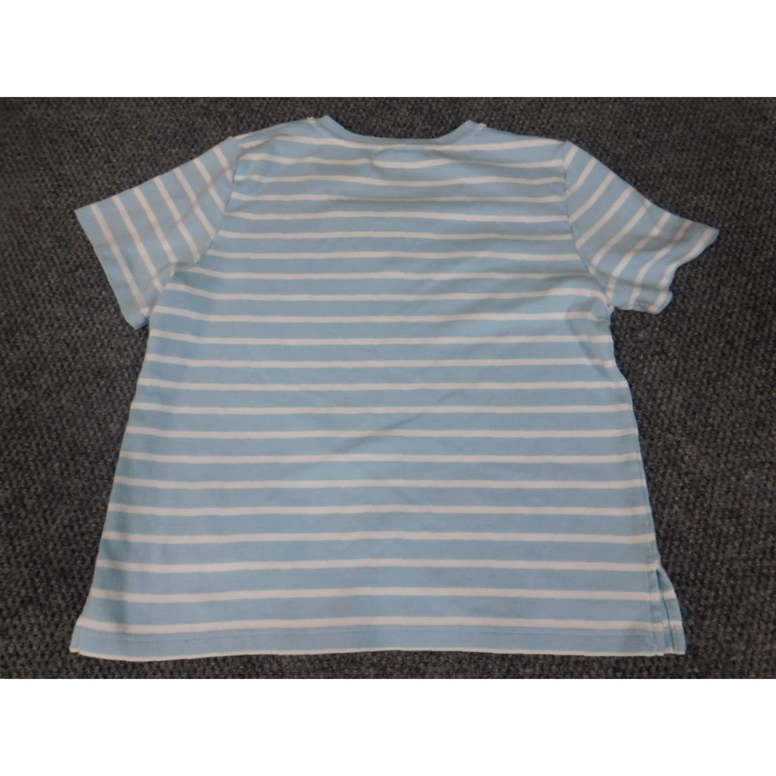 Vintage Alfred Dunner Blouse Shirt Petite PS Womens Blue Striped V-Neck Pullover Casual Short Sleeve Cotton Polyester Size S / US 4 / IT 40 - 7 Thumbnail