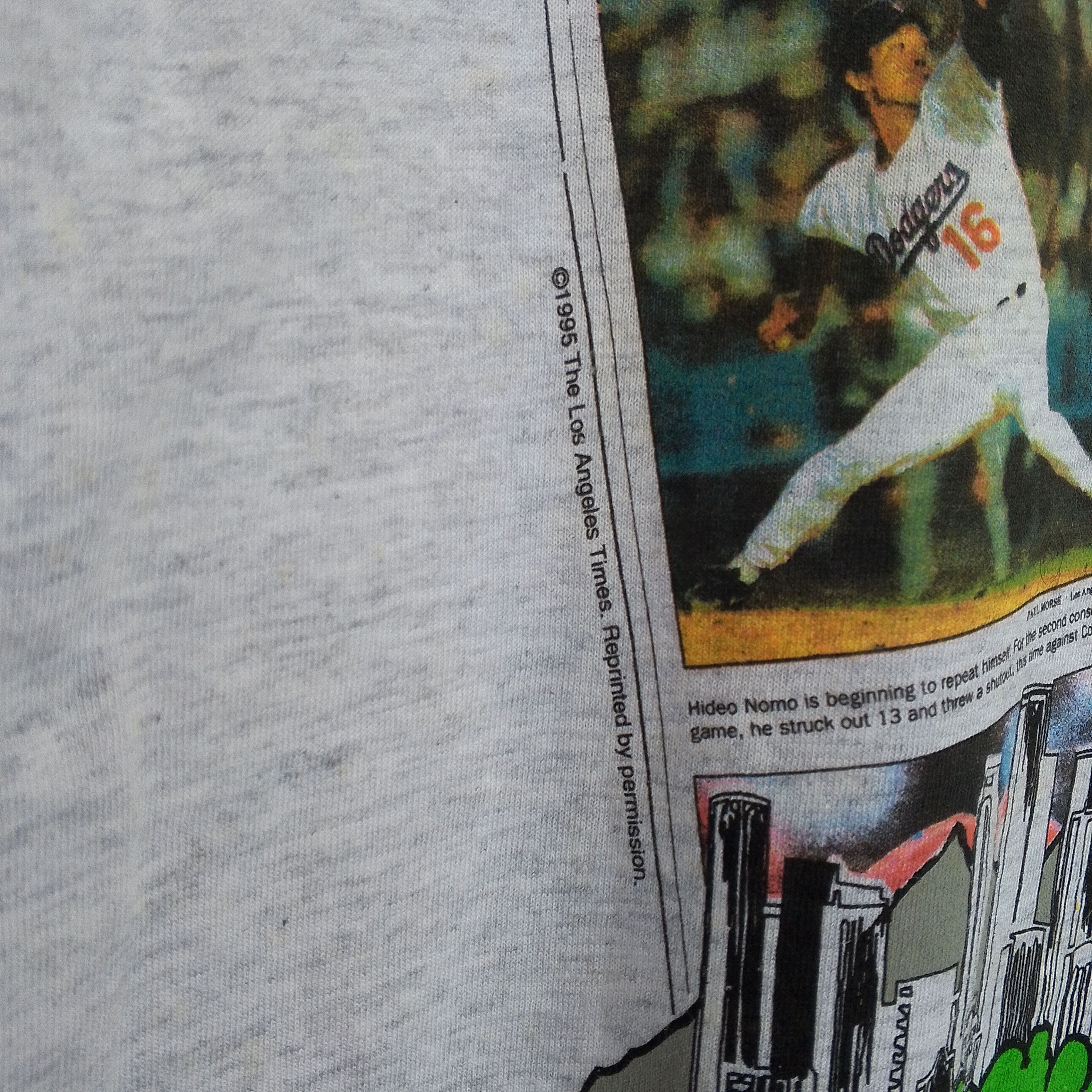 MLB Vintage Deadstock 1995 Hideo Nomo Dodgers Tee Size US M / EU 48-50 / 2 - 5 Thumbnail
