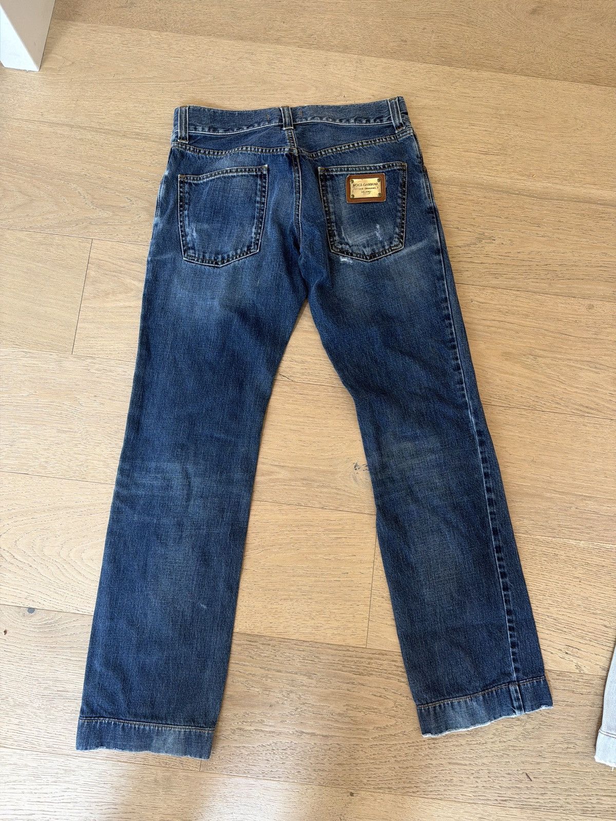 Dolce & Gabbana Dolce & Gabbana Mainline Medium Wash Distressed Jeans Size US 30 / EU 46 - 1 Thumbnail