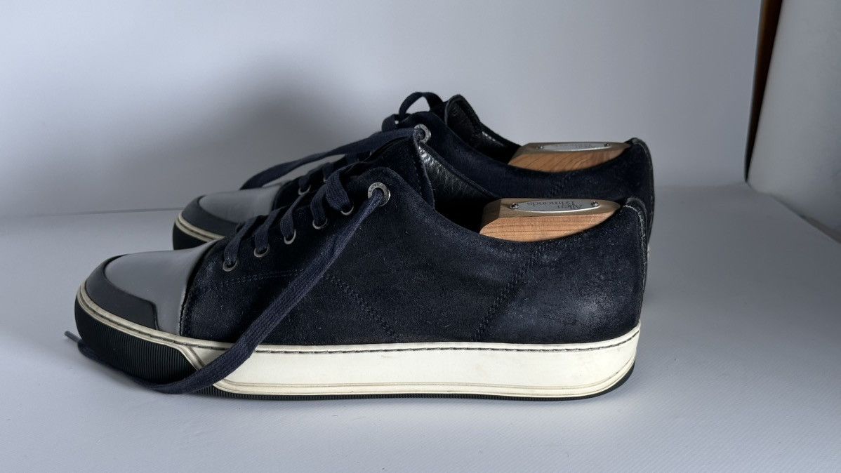 Lanvin Lanvin Blue/Black Suede and Patent Leather Low Top Sneakers Size US 6 / EU 39 - 5 Thumbnail