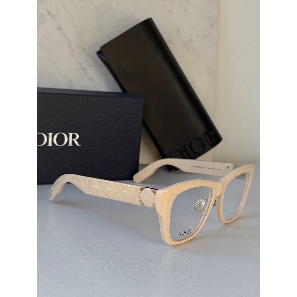 Dior NEW Dior Lady 95.22O S1F Eyeglasses Frames in Ivory White Size ONE SIZE - 4 Thumbnail
