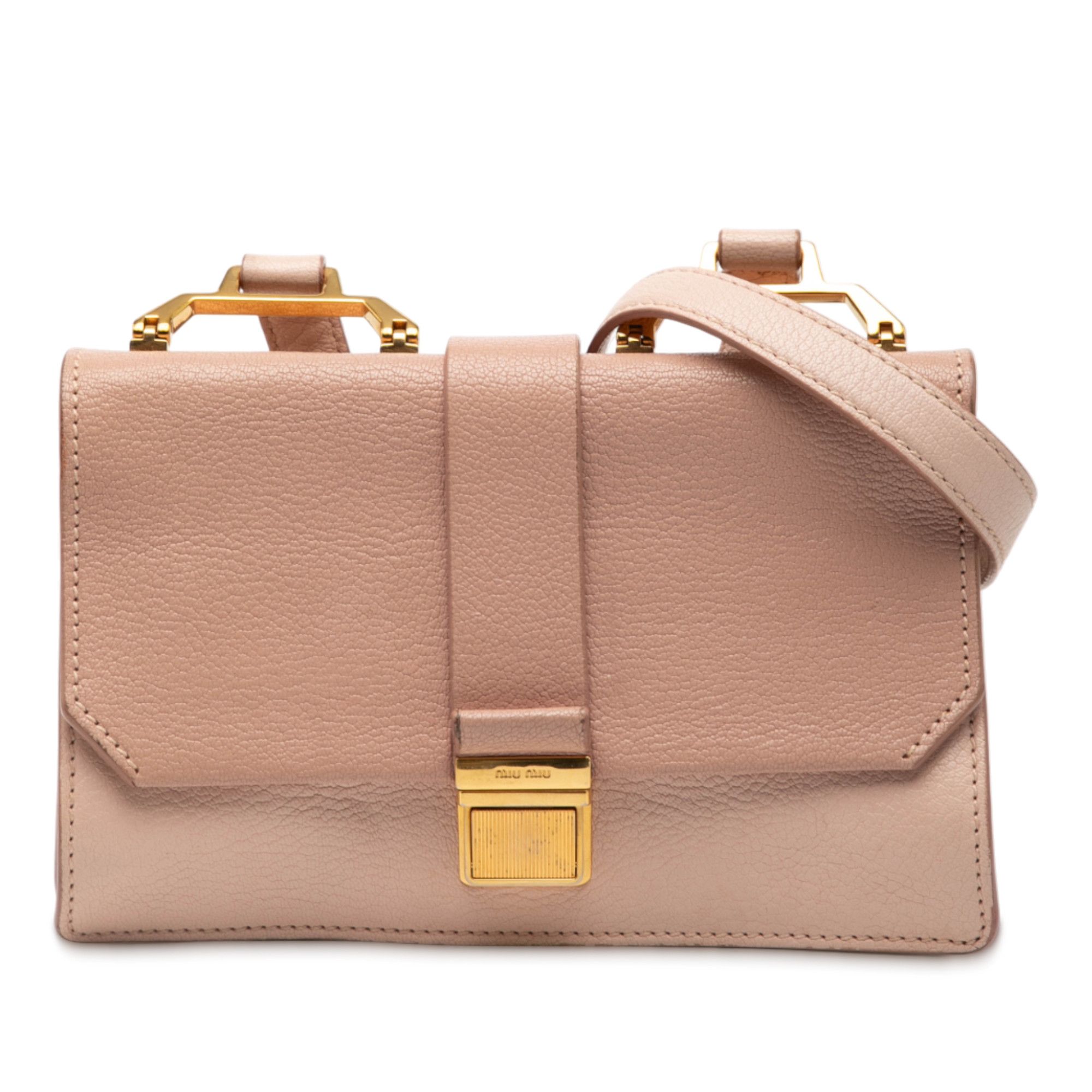 Miu Miu Bicolor Goatskin Madras Crossbody